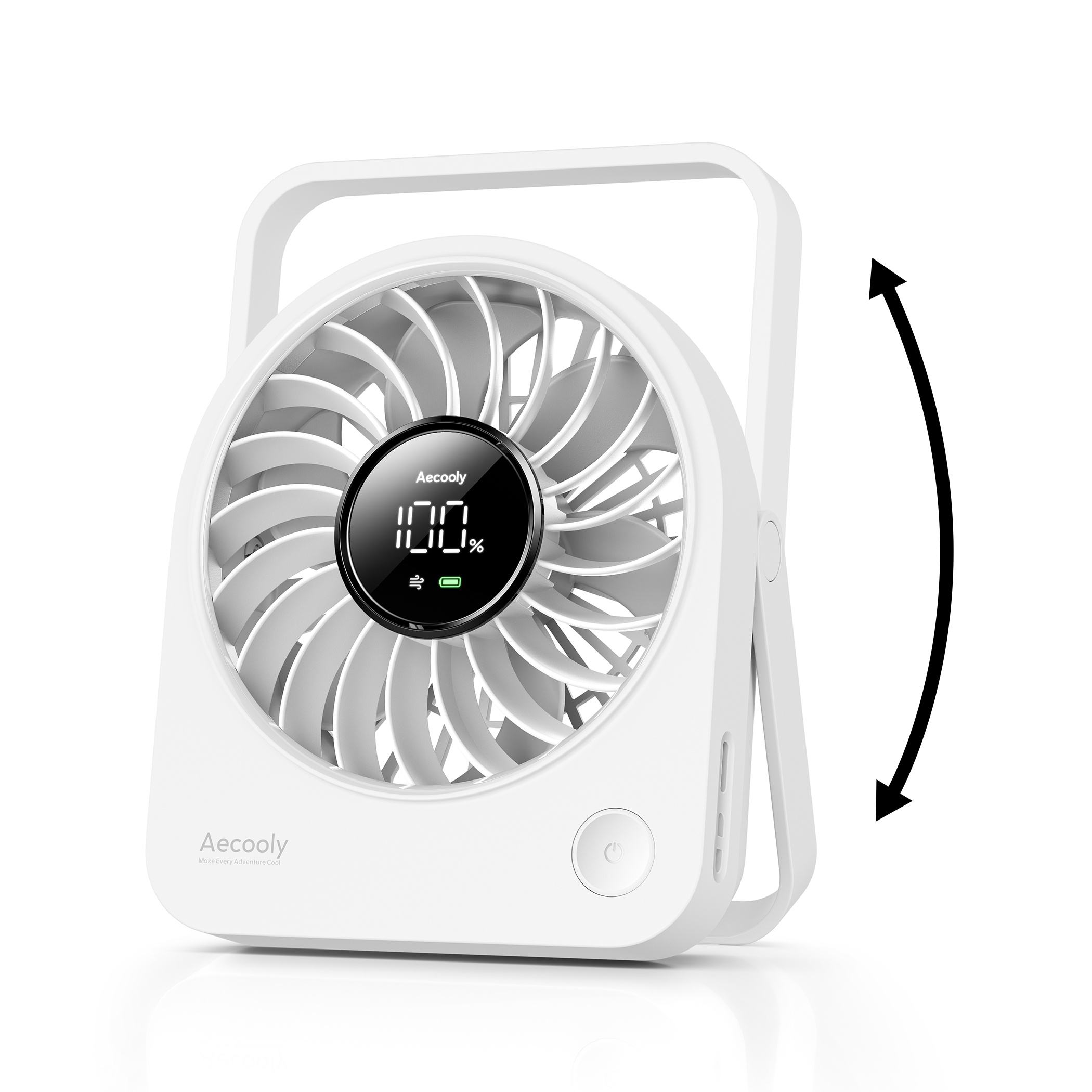 Aecooly Chic 02 TE01 – Přenosný stolní ventilátor s dálkovým ovládáním bílý