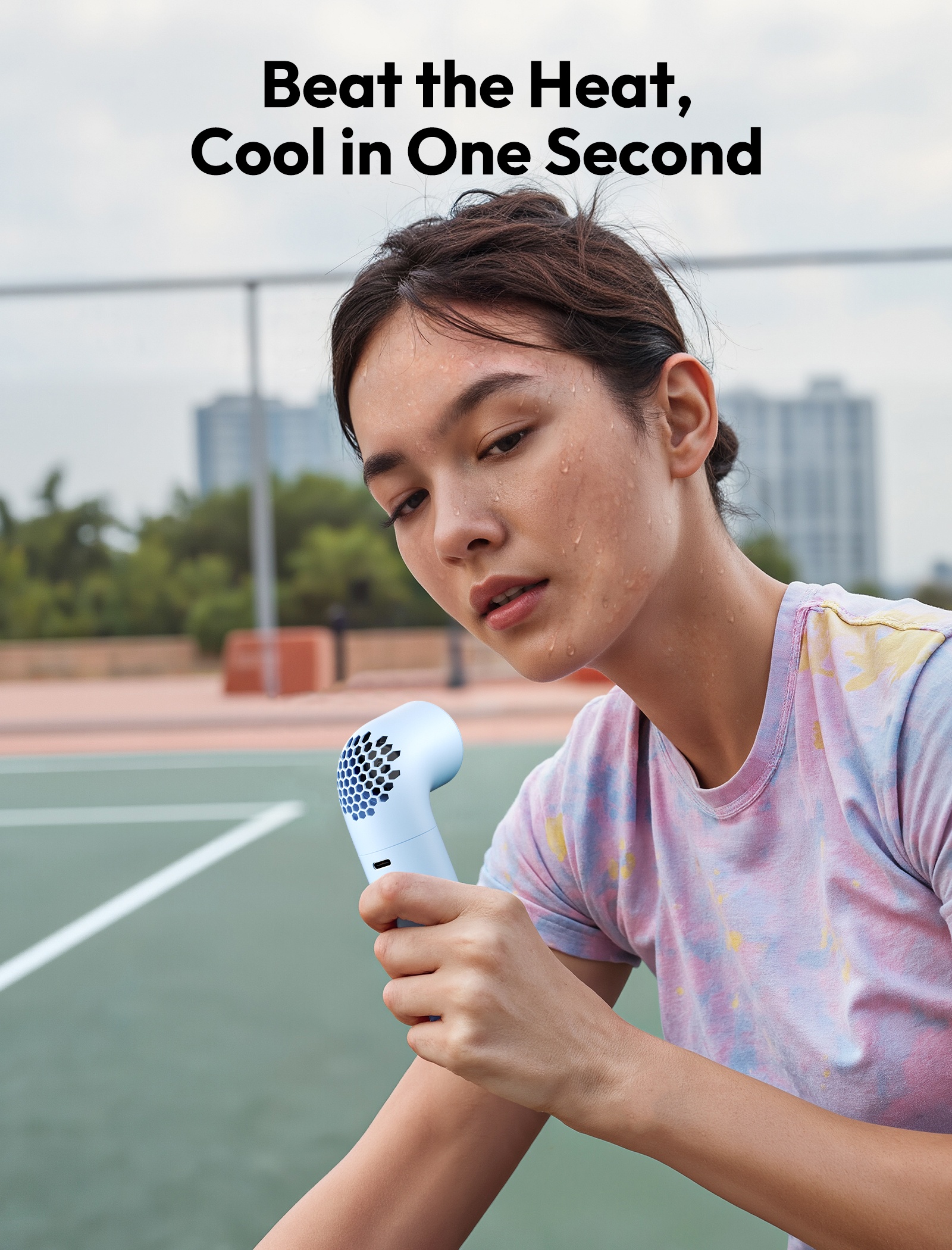 Aecooly Aero PH02-A – Výkonný ruční ventilátor 3500 mAh modrý