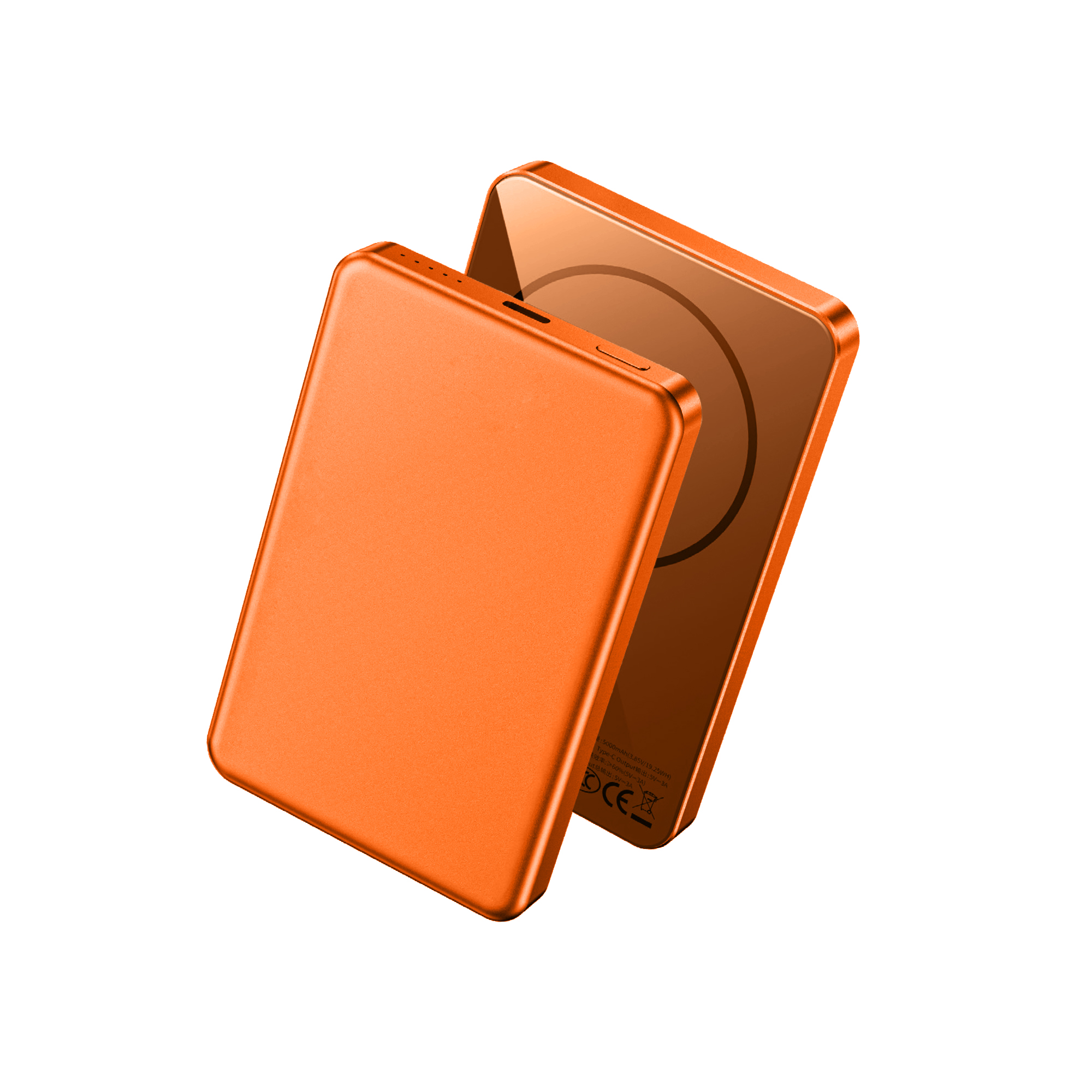 WiWU ultra tenká magnetická powerbanka MagSafe P15 5000mAh oranžová