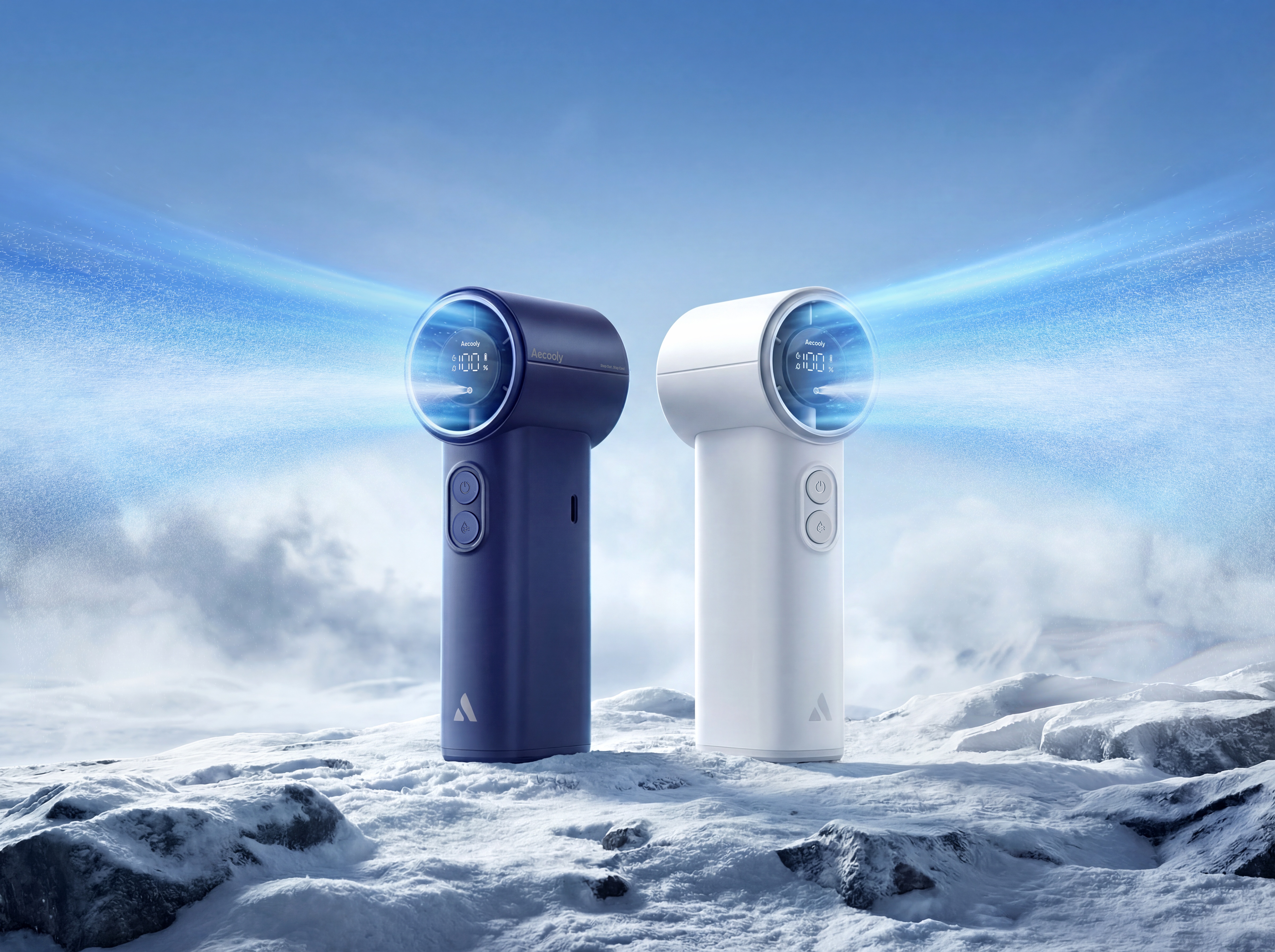 Aecooly Cold Air PM02 – Ruční ventilátor s vodní mlhou černý