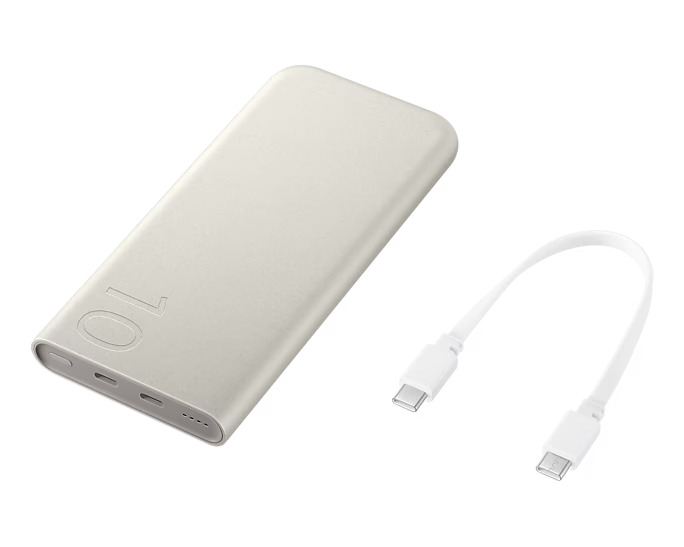 Originál Samsung Powerbanka 25W 10 000 mAh EB-P3401XUE 2× USB-C béžová