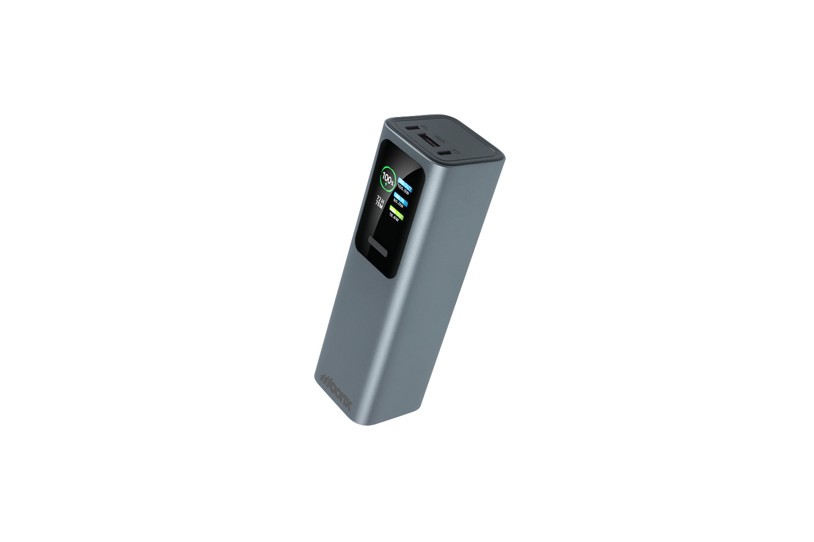 MOONX powerbanka MP07 PD 165W 2xUSB-C + 1xUSB QC3.0 22.5W 30000mAh černá