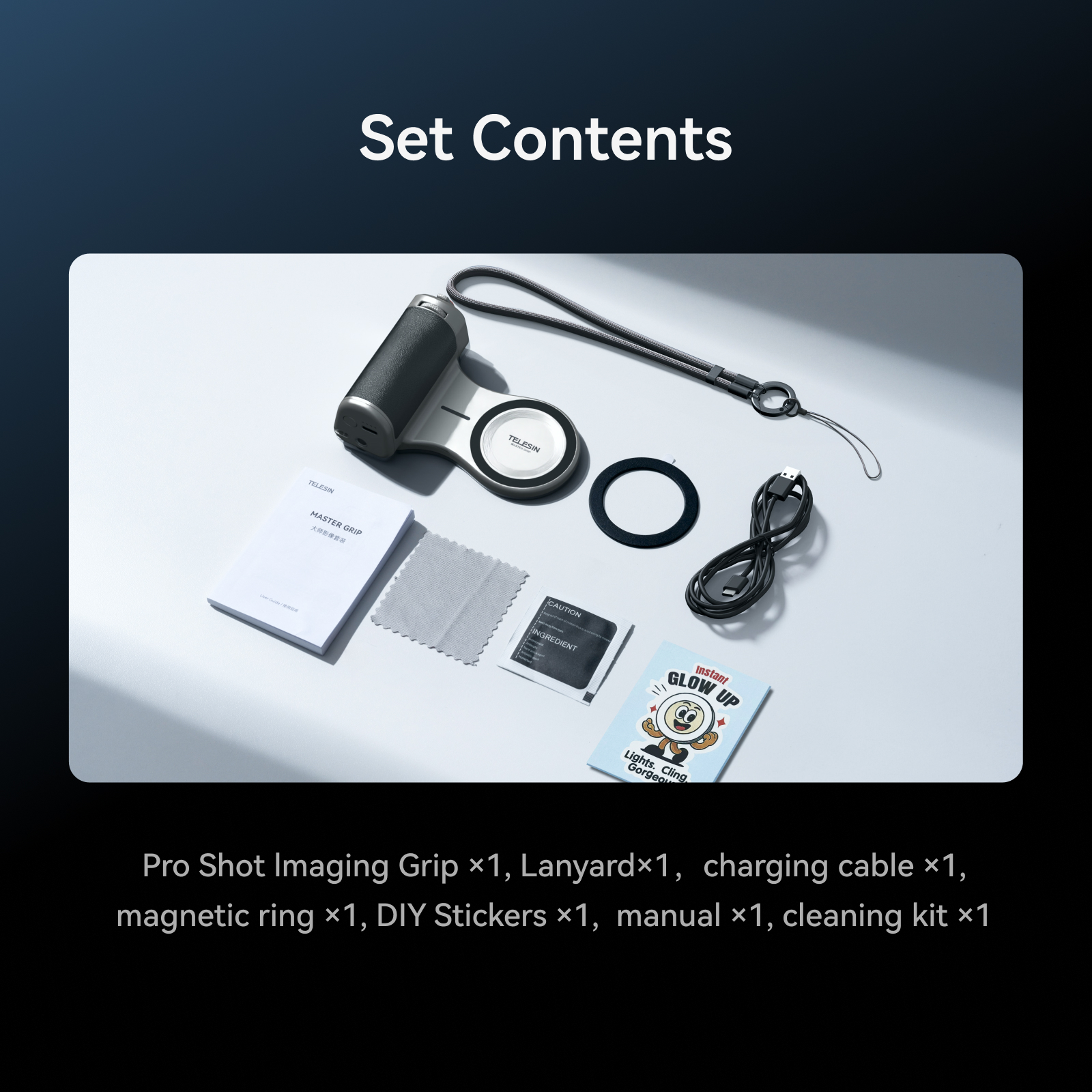 Telesin Pro Shot P5-MP-010 - fotografický grip pro iPhone s MagSafe černý