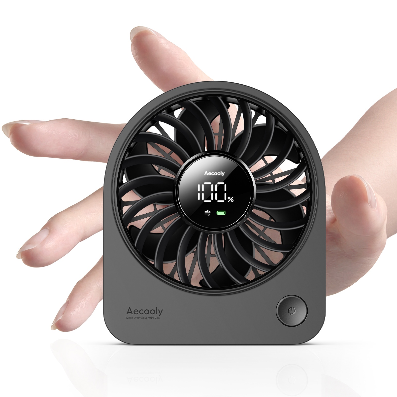 Aecooly Chic 02 TE01 – Přenosný stolní ventilátor s dálkovým ovládáním černý