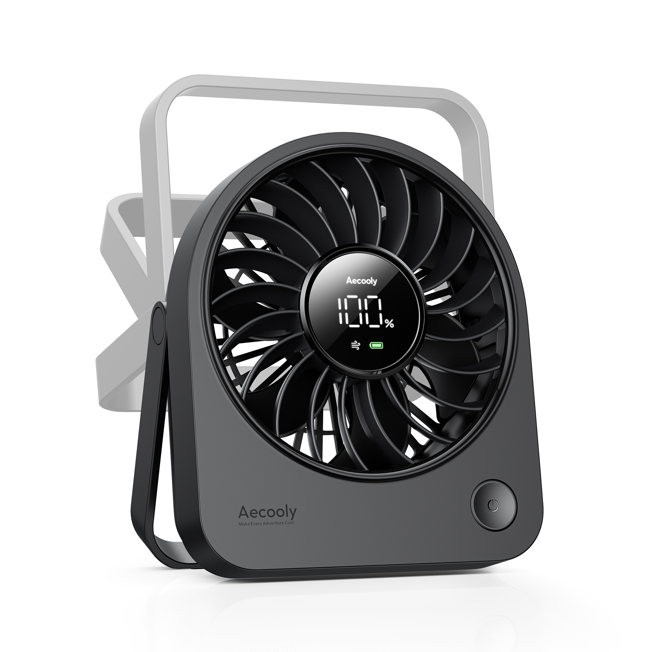 Aecooly Chic 02 TE01 – Přenosný stolní ventilátor s dálkovým ovládáním černý