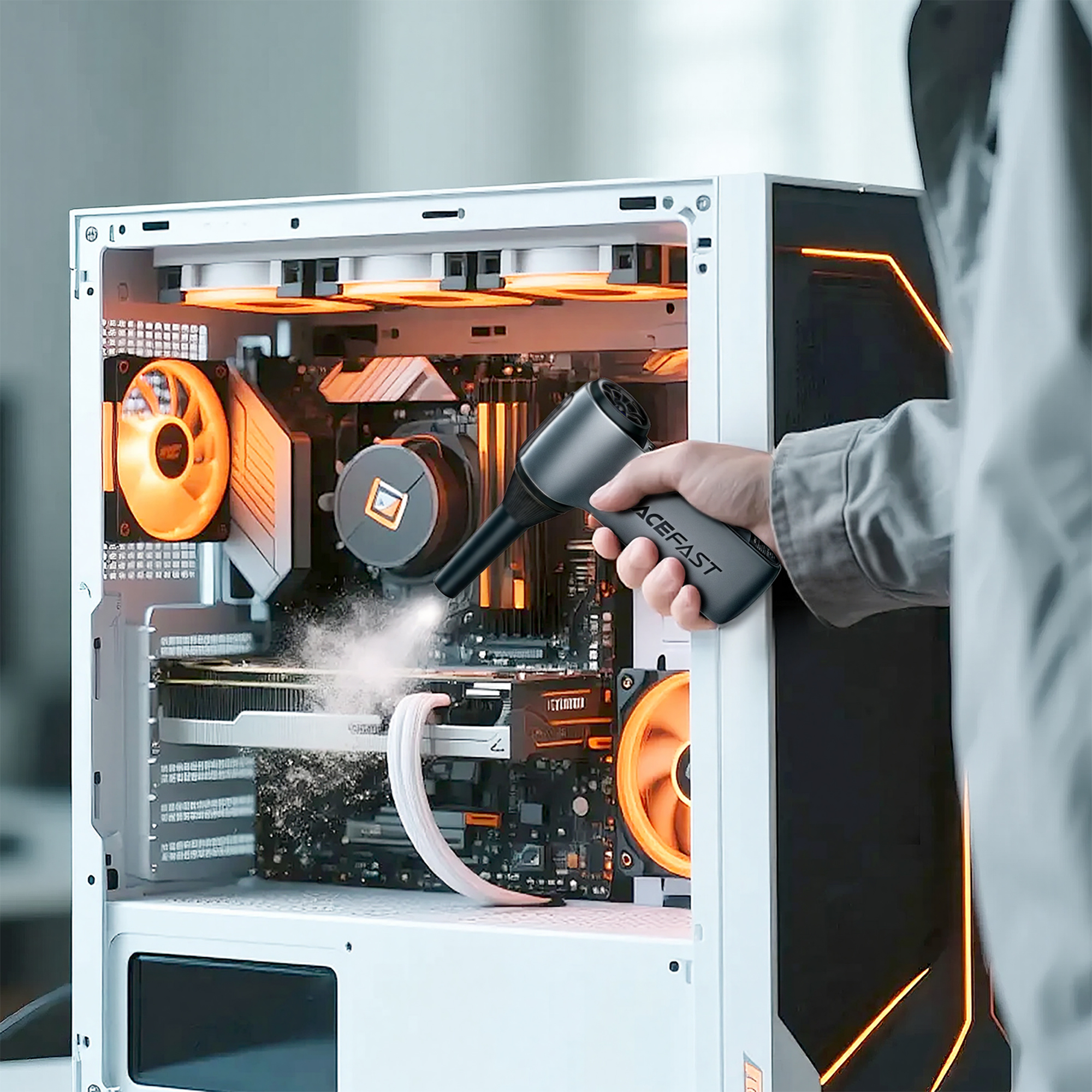 Acefast Přenosný ventilátor výkonný ruční foukač YF3