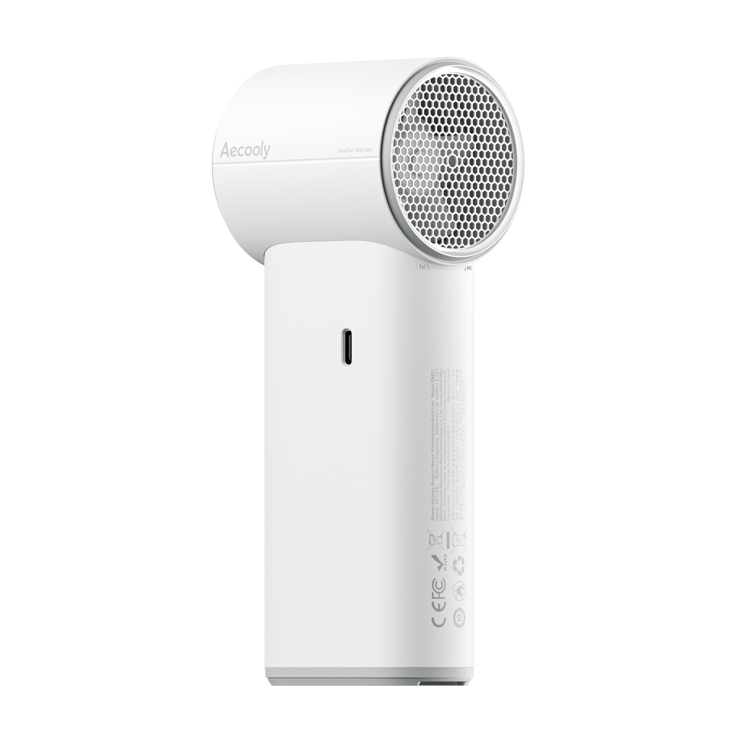 Aecooly Cold Air PM02 – Ruční ventilátor s vodní mlhou bílý