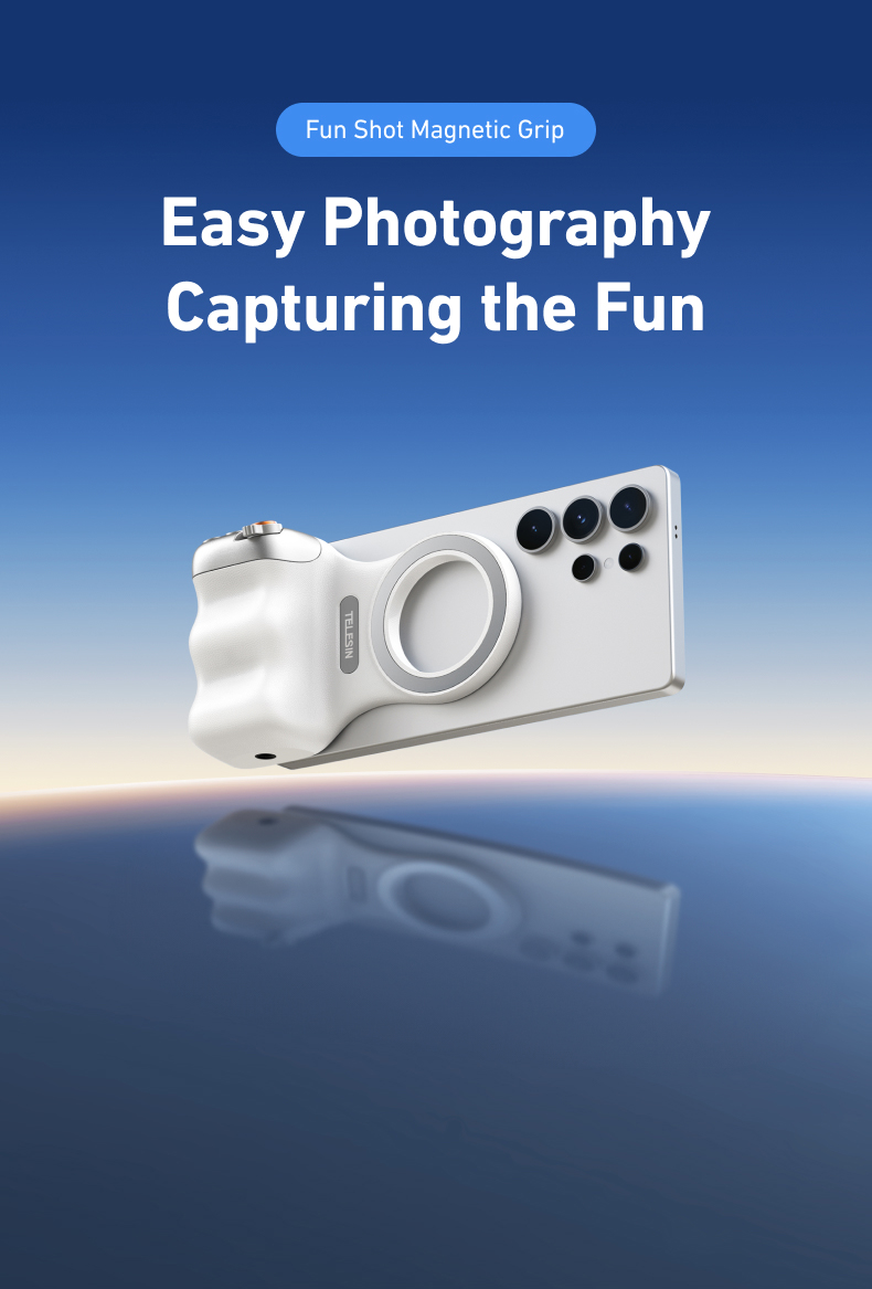 Telesin Fun Shot Grip2 P5-MP-001 - držák telefonu s MagSafe bílý
