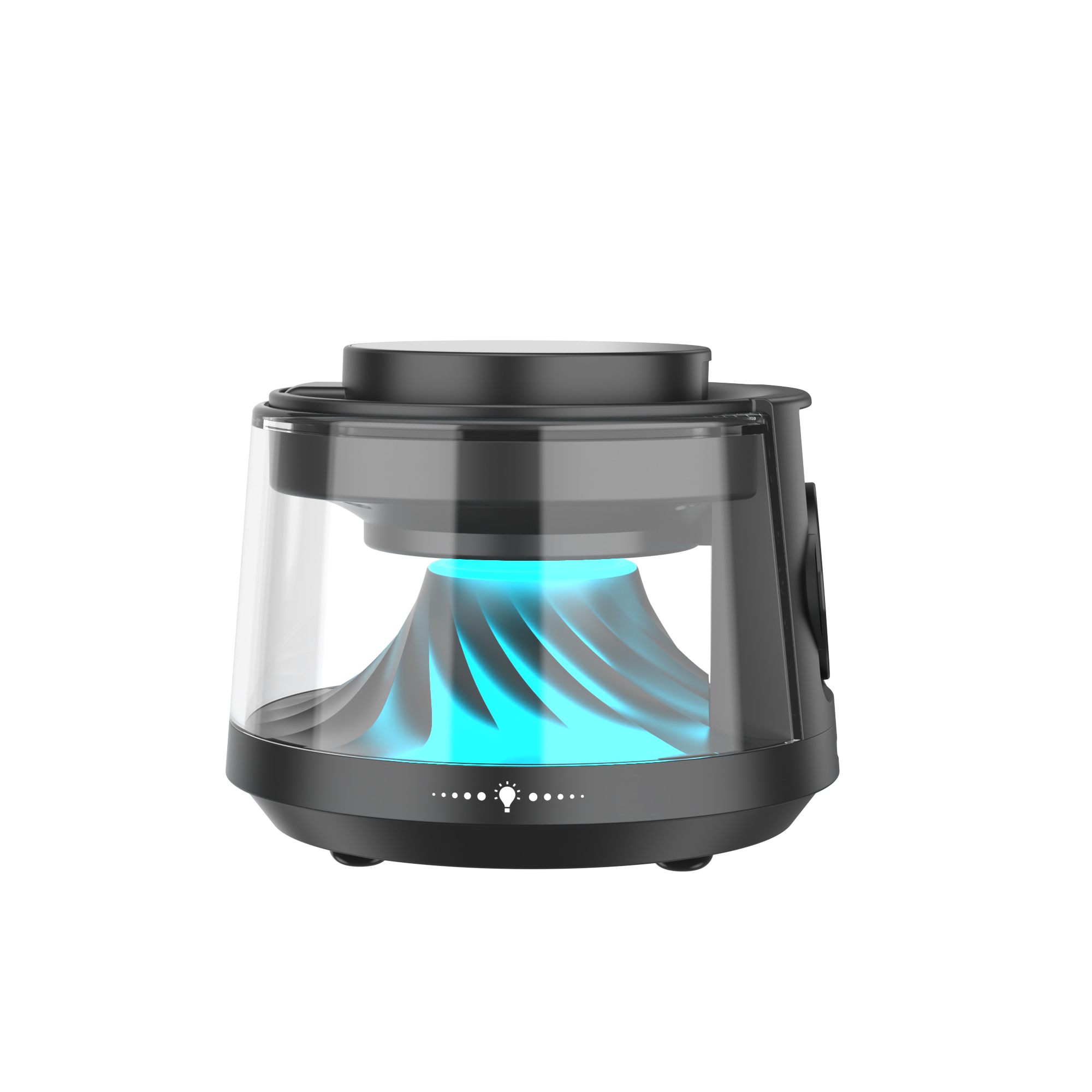 WiWU bezdrátová nabíjecí stanice 5v1 s noční lampičkou a Bluetooth reproduktorem Flow Wi-W039 černá