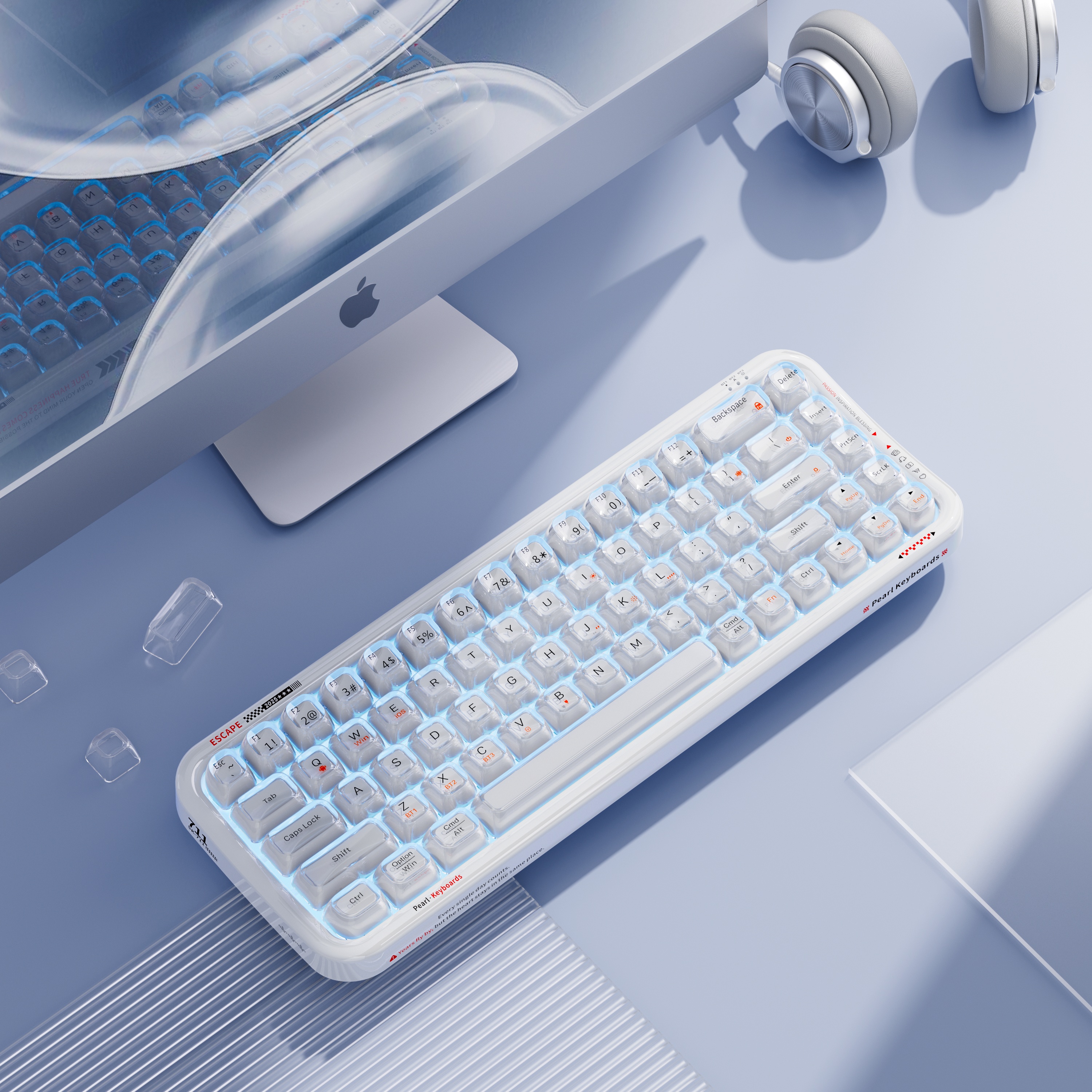 Mofii bezdrátová klávesnice Pearl SK-711CTM bílá