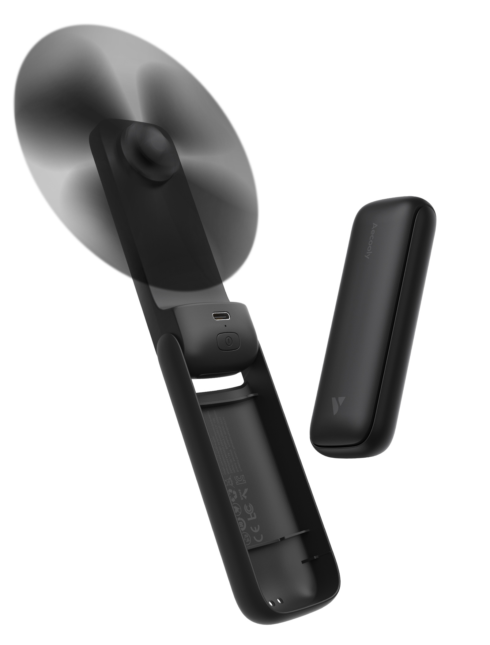 Aecooly Pocket 01 PF01 – kapesní skládací ruční ventilátor černý