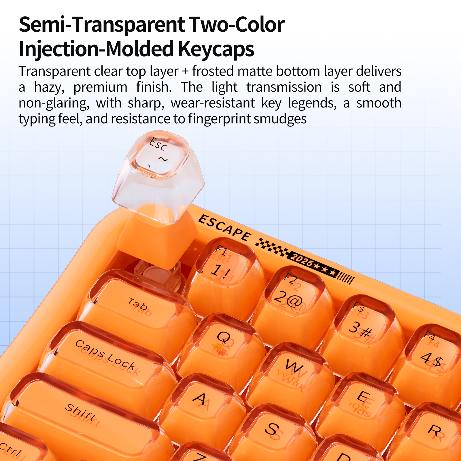 Mofii bezdrátová klávesnice Pearl SK-711CTM oranžová