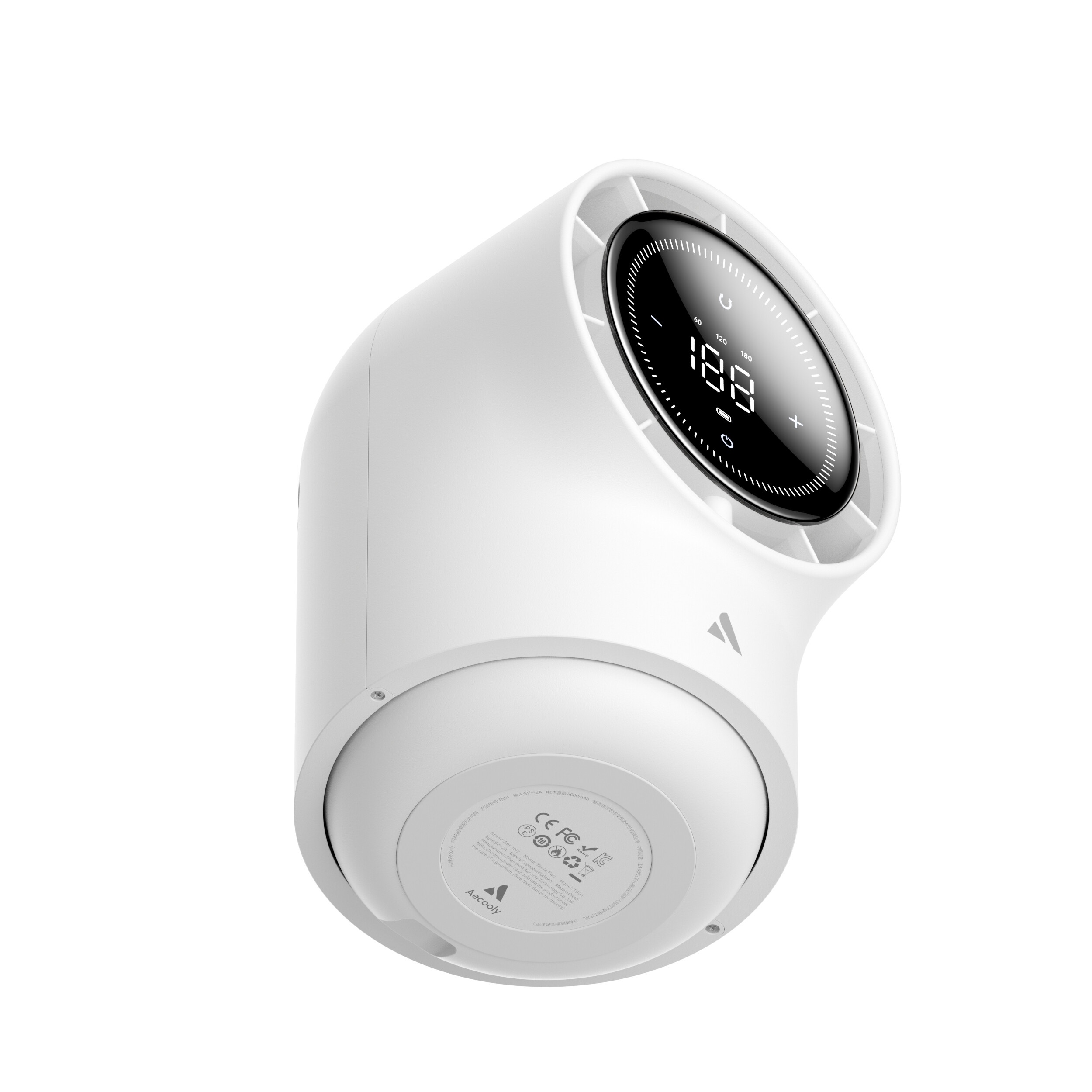 Aecooly Chic 01 TB01 – Stolní USB ventilátor s automatickým otáčením bílý