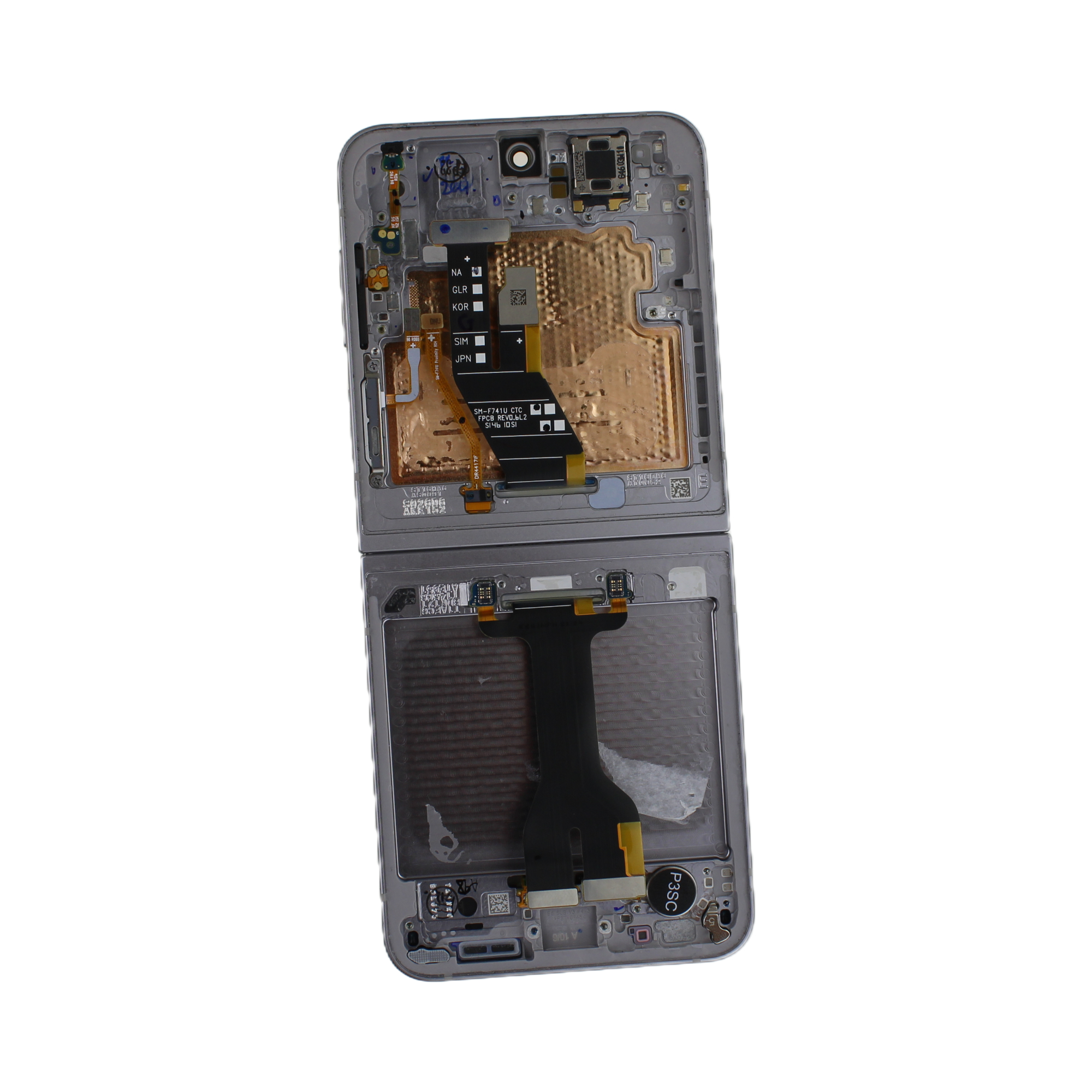 Originál LCD + Dotyková vrstva Samsung SM-F741 Galaxy Z Flip 6 stříbrný demontovaný dil