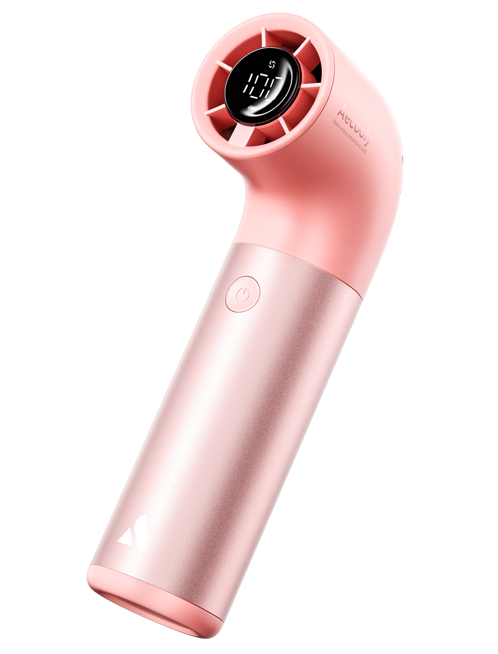 Aecooly Aero Pro PH01 – Výkonný ruční ventilátor s kovovou rukojetí růžový