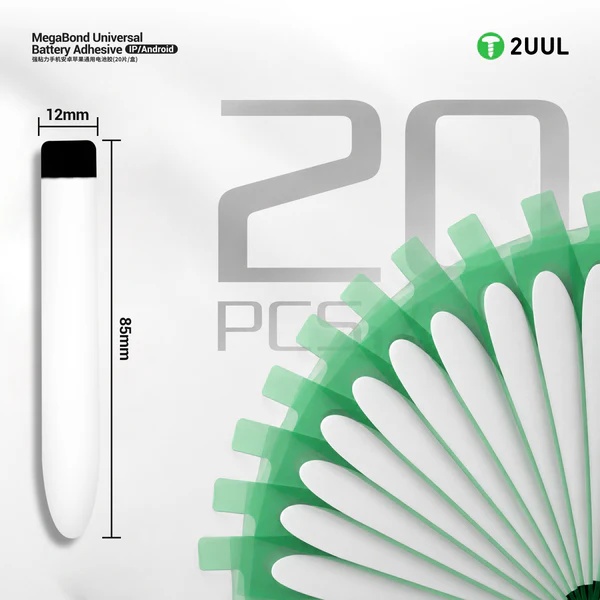 2UUL BA02 MegaBond – univerzální lepicí pásky pod baterii pro iPhone a Android 20 ks