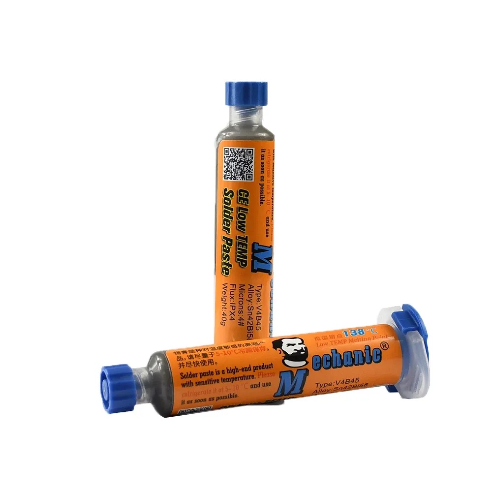 MECHANIC V40-BS458 - nízkoteplotní bezolovnatá pájecí pasta 40 g