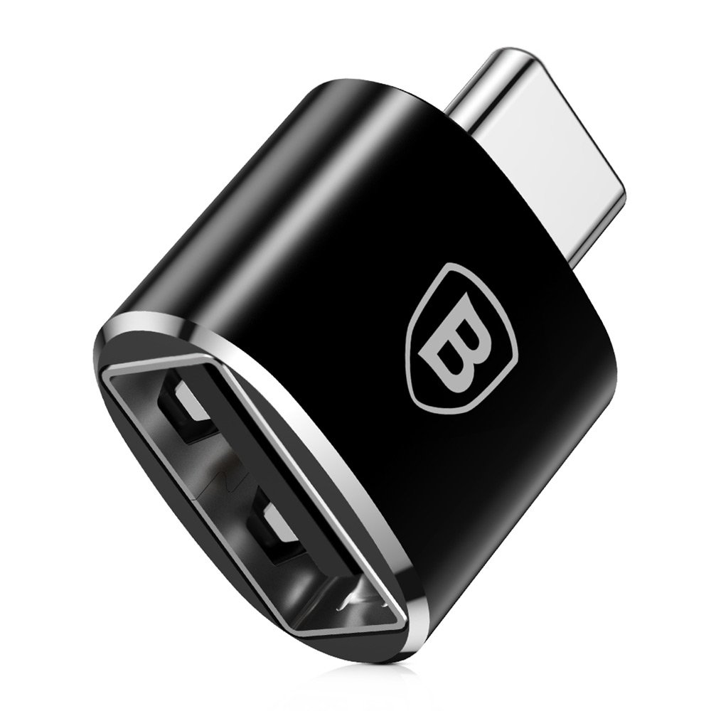 Adapter Baseus USB-C/USB-C 2.4A Black