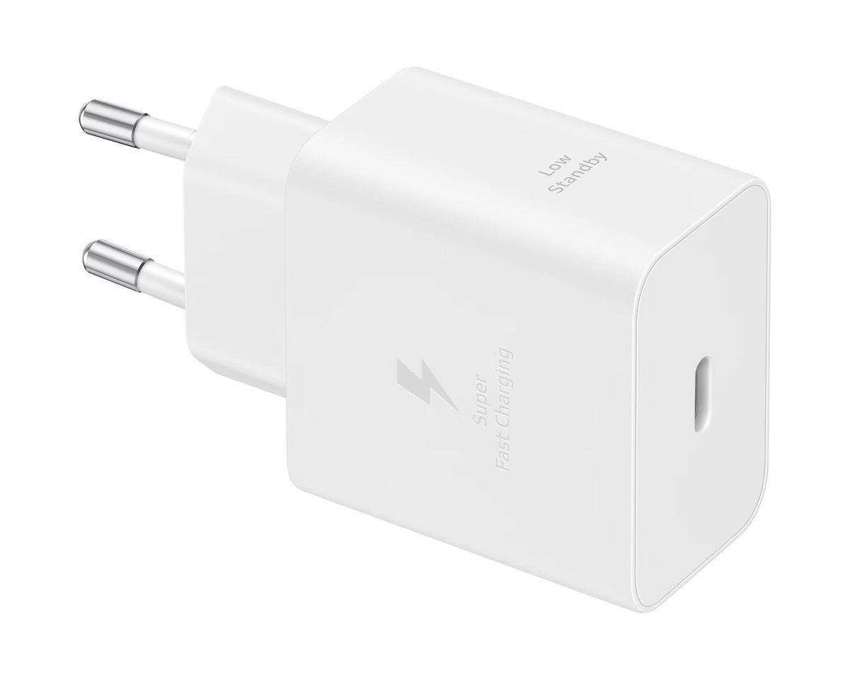Originál síťová nabíječka Samsung EP-T4511XWEGEU PD 45W - kabel USB-C 1,8m bilá blistr