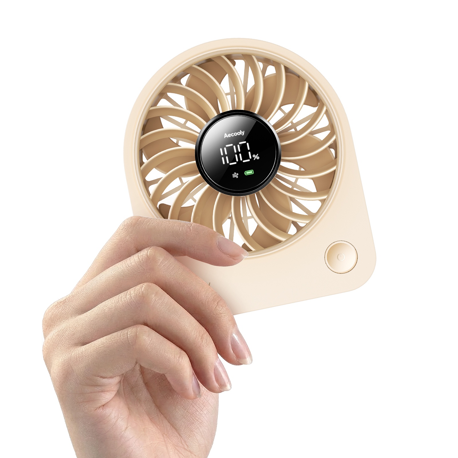 Aecooly Chic 02 TE01 – Přenosný stolní ventilátor s dálkovým ovládáním béžový