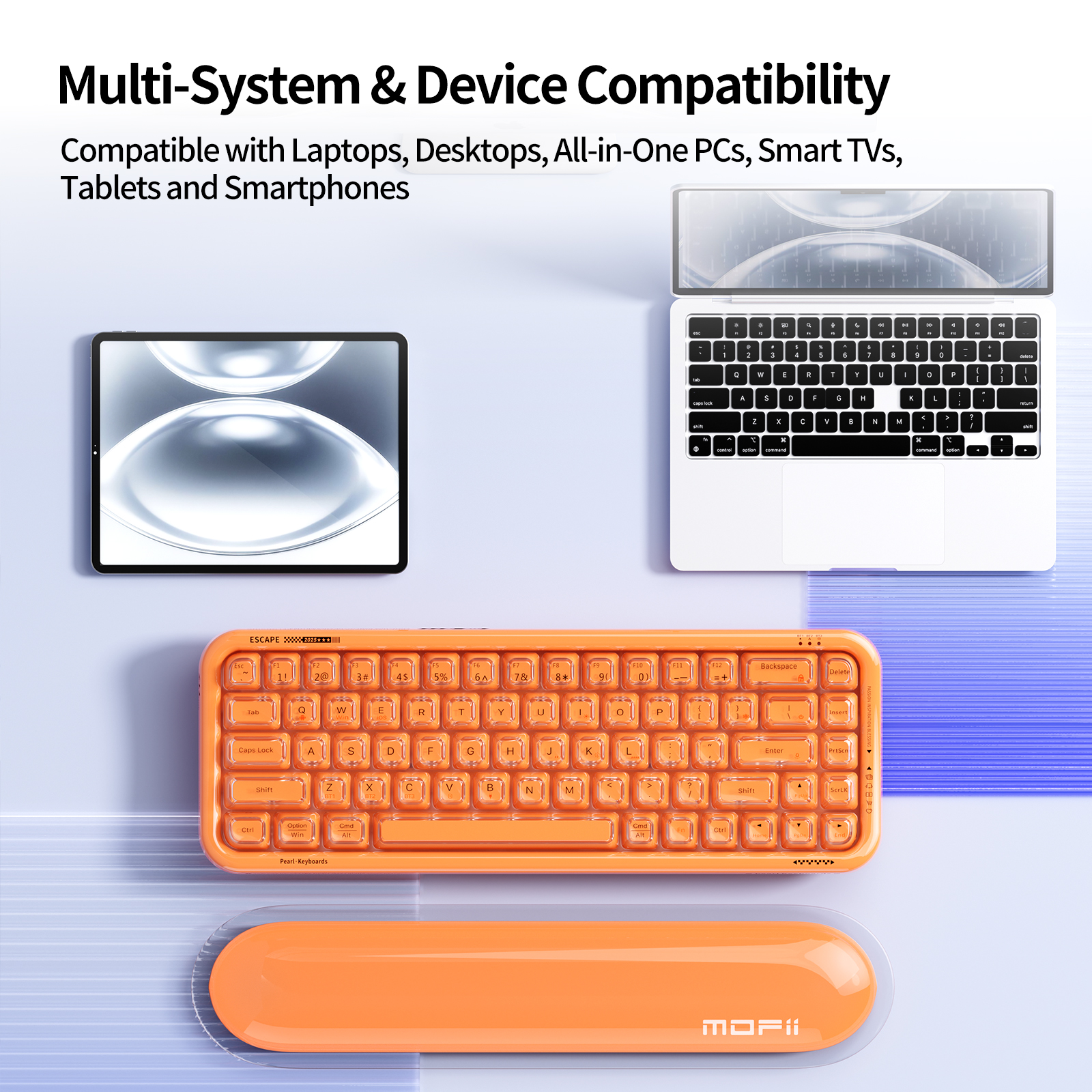 Mofii bezdrátová klávesnice Pearl SK-711CTM oranžová