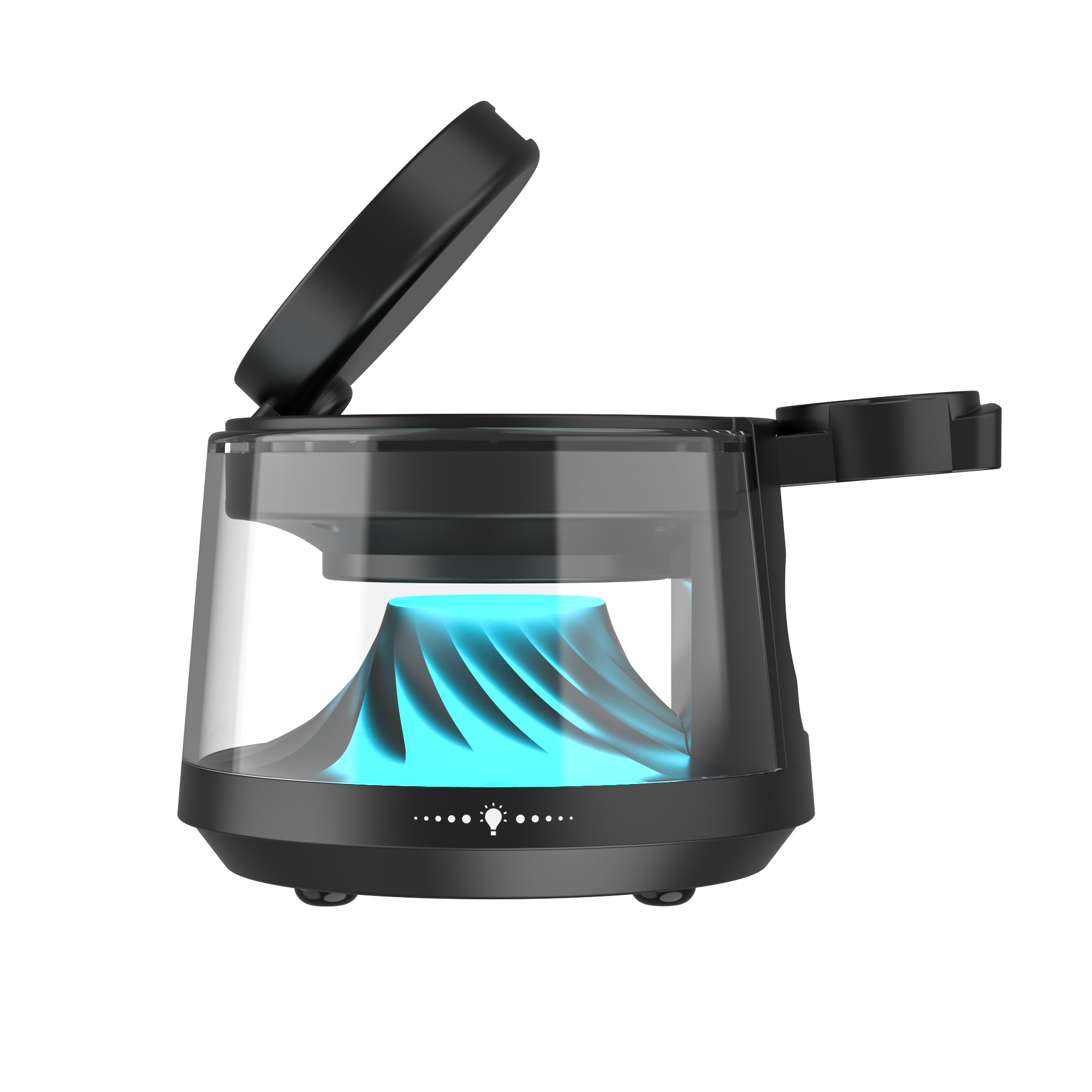 WiWU bezdrátová nabíjecí stanice 5v1 s noční lampičkou a Bluetooth reproduktorem Flow Wi-W039 černá