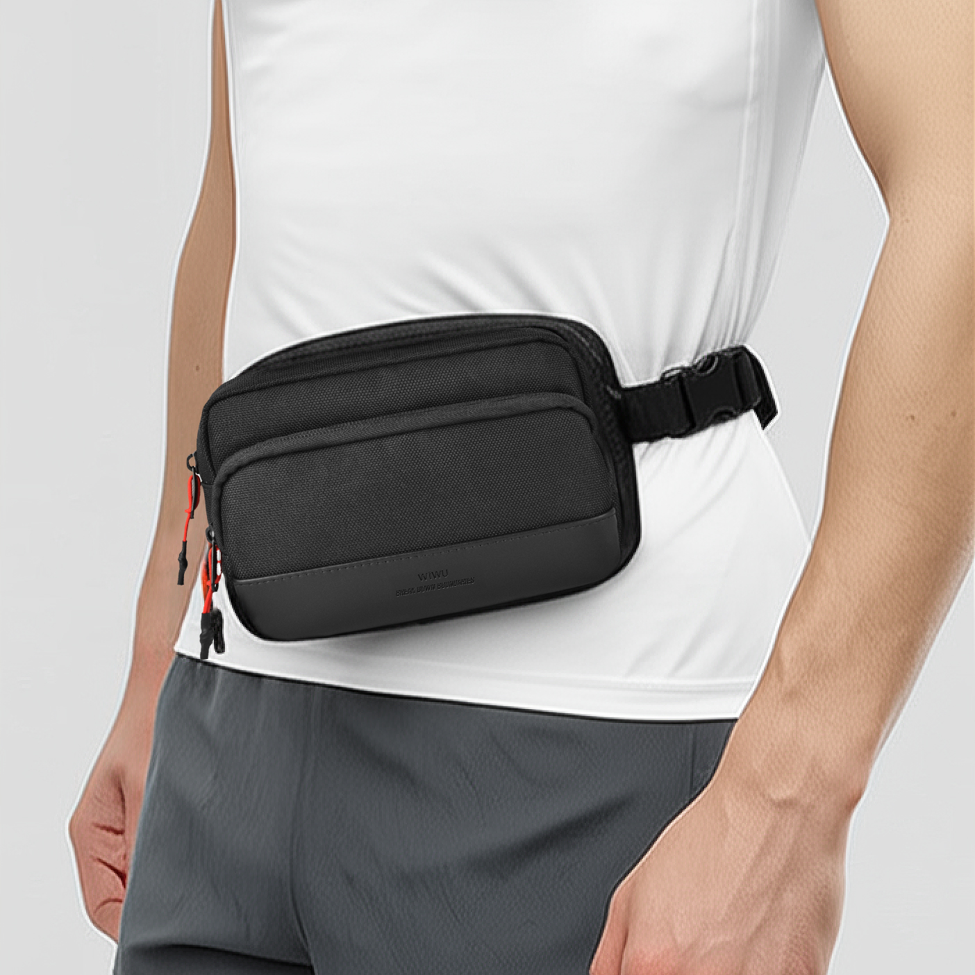 WiWU městská taška přes rameno 2v1 Essen Crossbody Bag 20x14x6cm černá