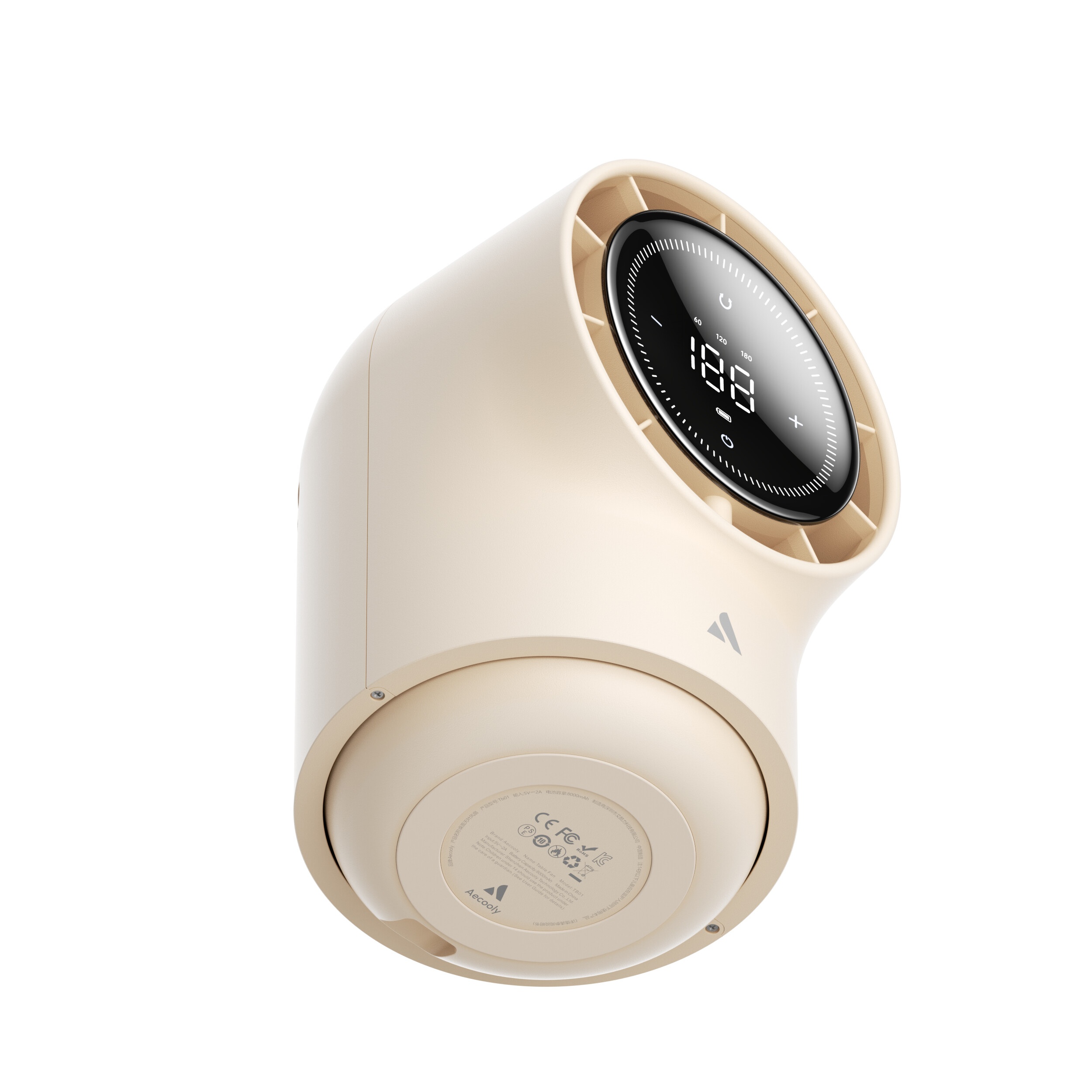 Aecooly Chic 01 TB01 – Stolní USB ventilátor s automatickým otáčením béžový