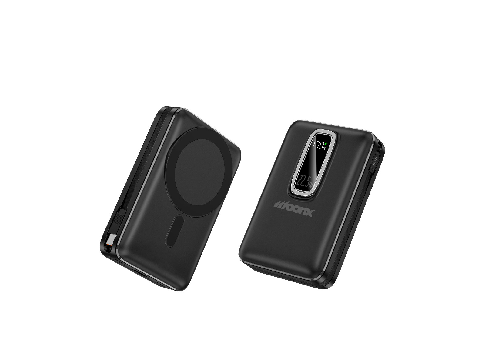 MOONX powerbanka MagSafe MP04 20 000mAh PD 22,5W 1 x USB-C + 1 x USB QC3.0 22.5W černá