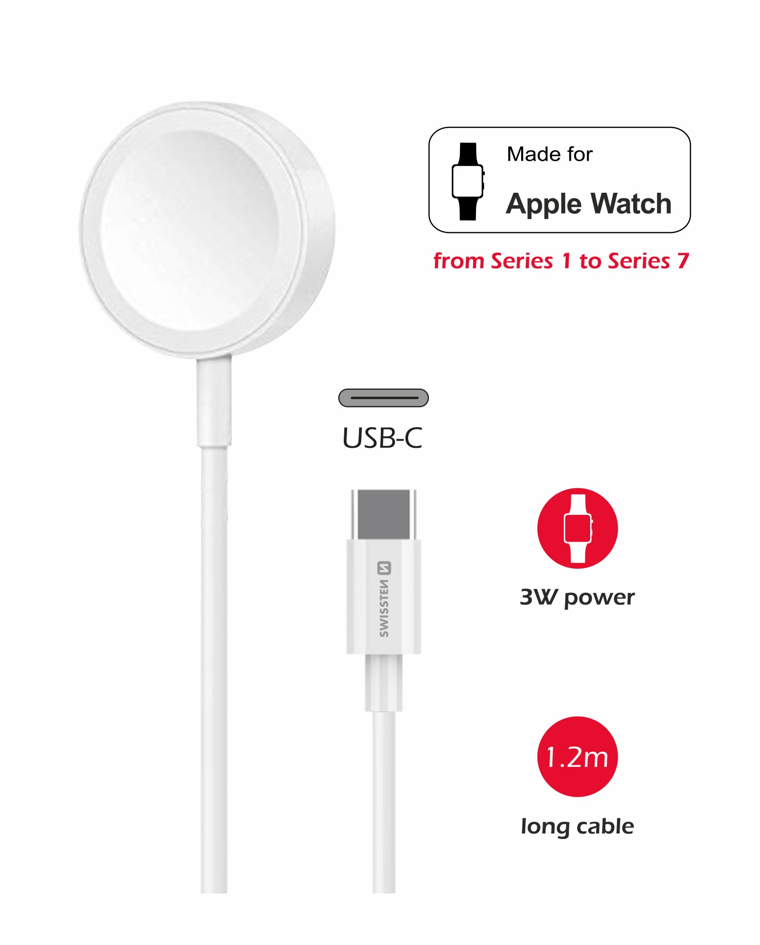 Apple watch best sale charger dimensions