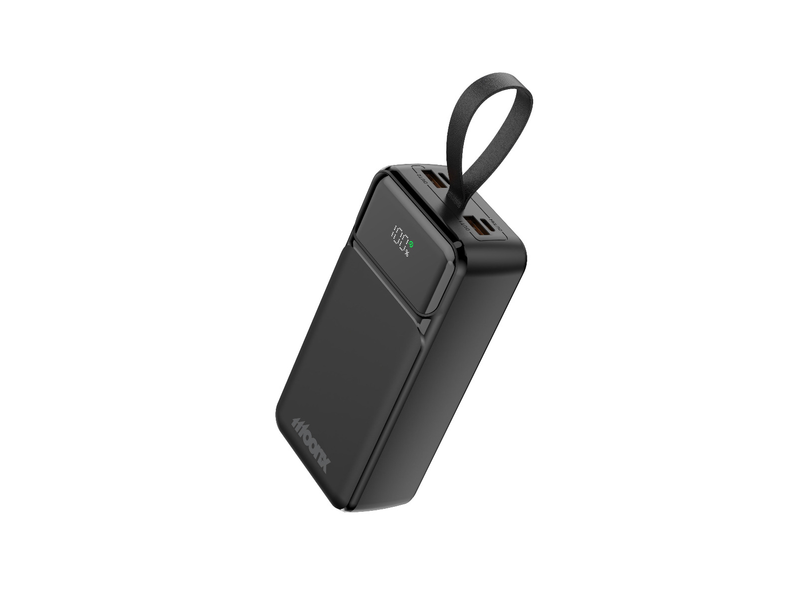 MOONX powerbanka MP06 PD 65W 2xUSB-C + 2xUSB QC3.0 22.5W 30000mAh černá