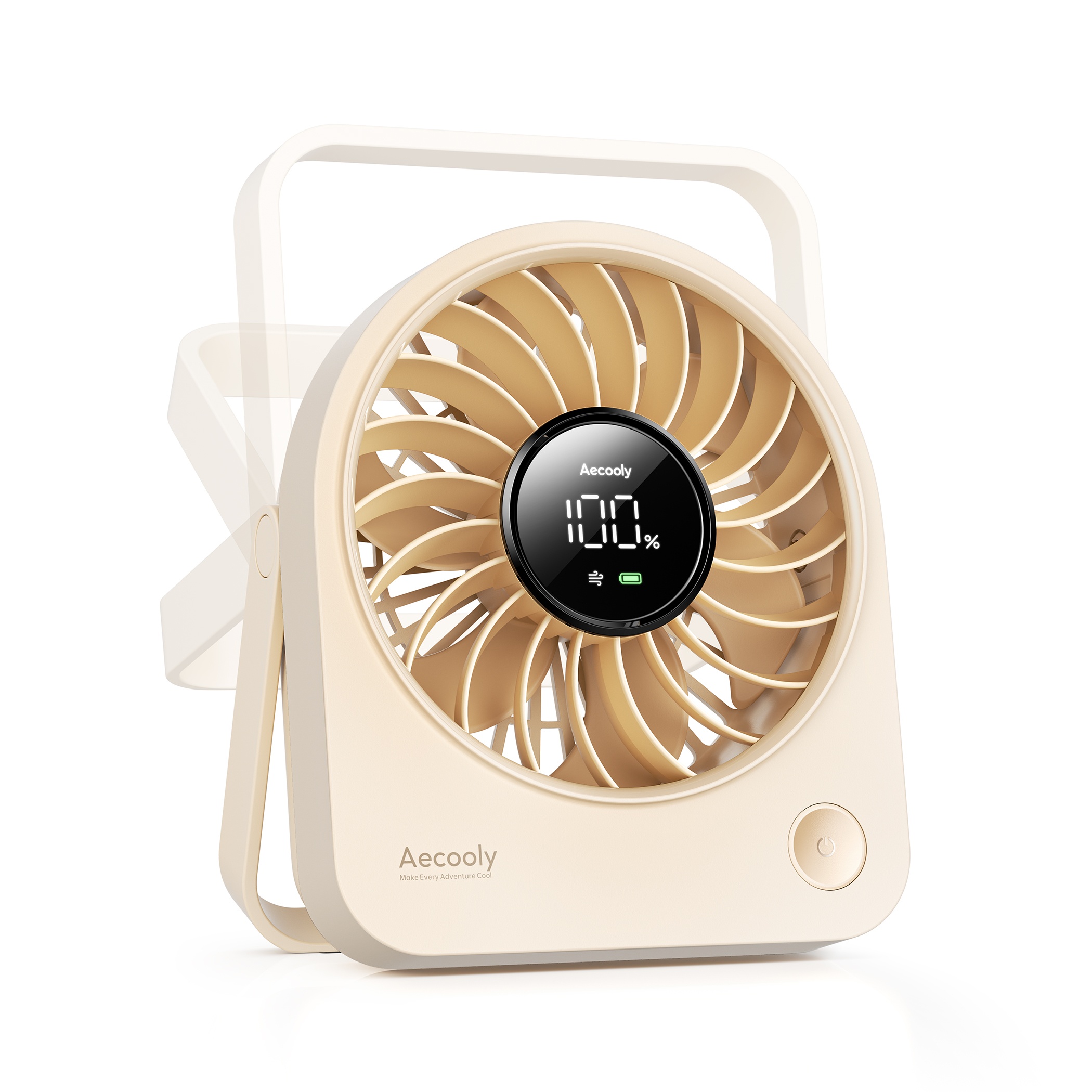 Aecooly Chic 02 TE01 – Přenosný stolní ventilátor s dálkovým ovládáním béžový