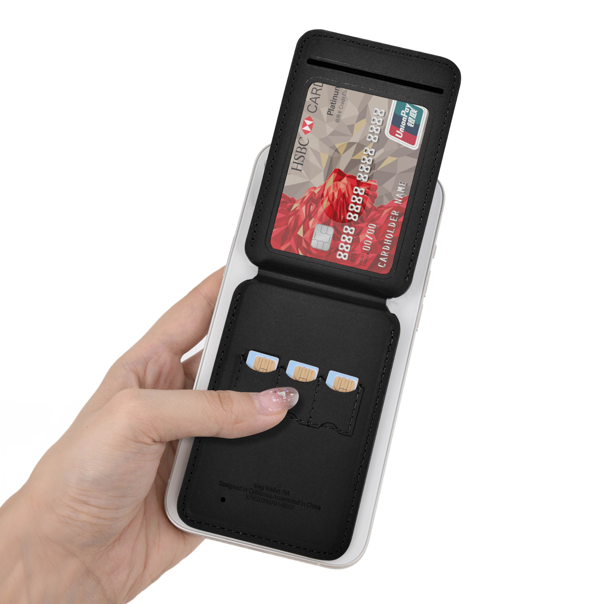WiWU magnetická peněženka MagSafe s lokátorem Apple Find My Mag Wallet FM MW-005 černá