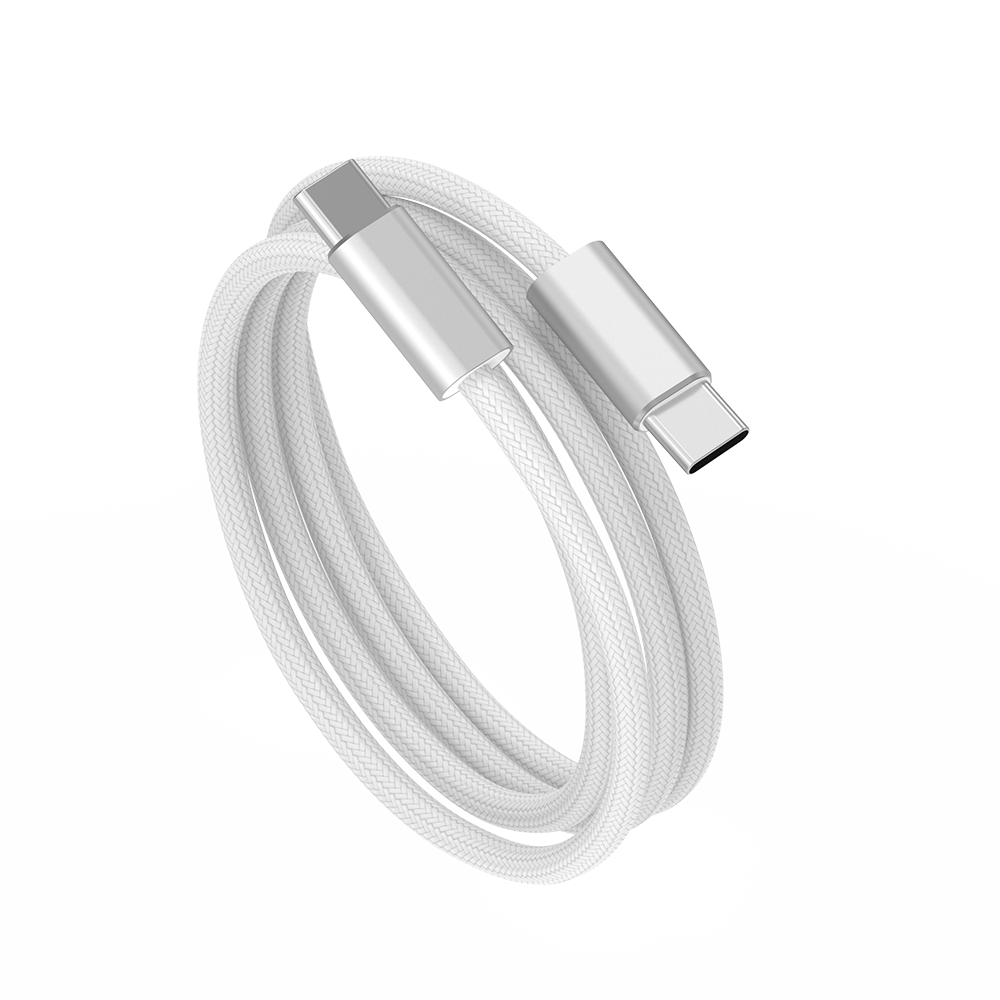 WiWU kabel USB-C / USB-C 240W Essen nylonový oplet Wi-C101 1.5m bílý