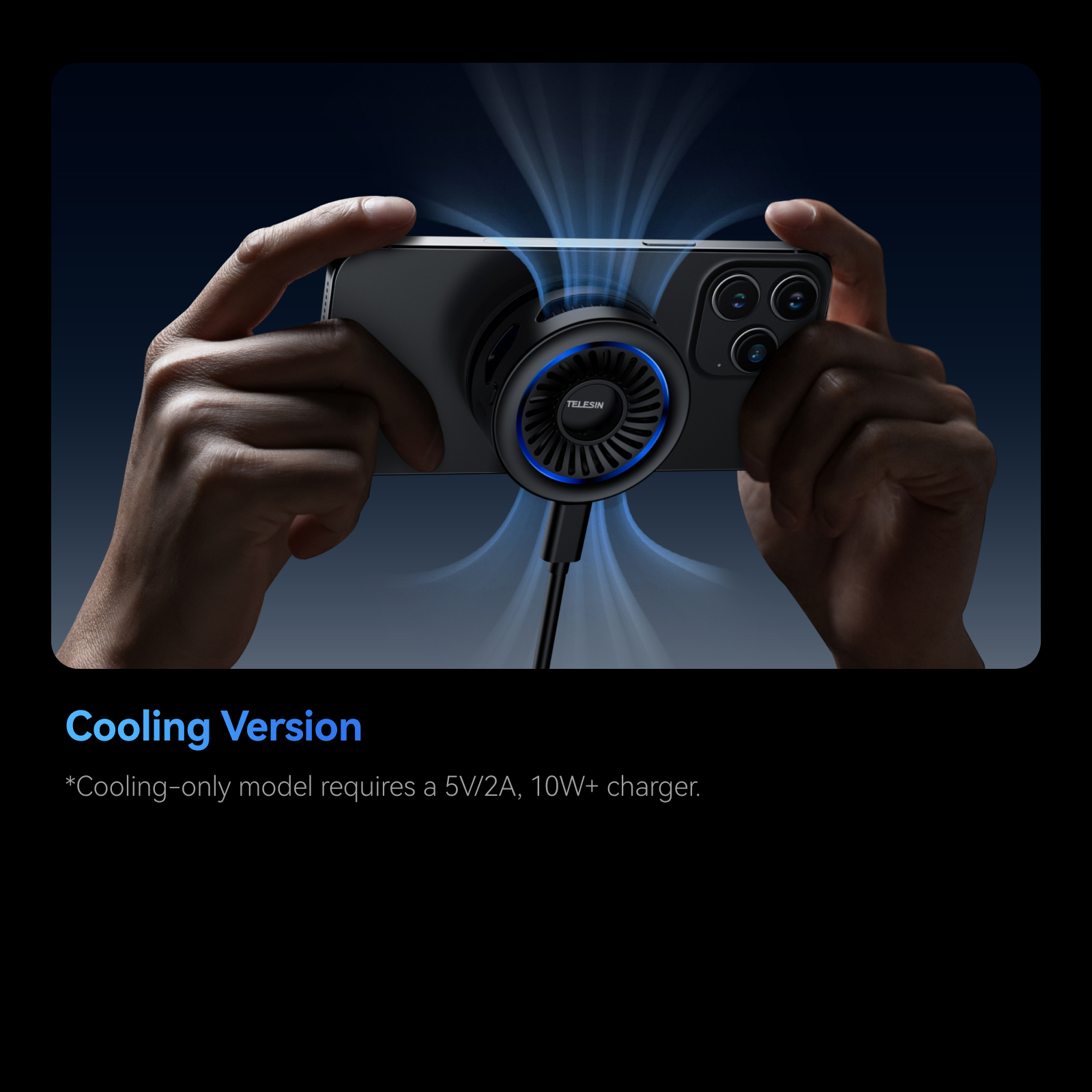 Telesin Radiator Pro P9-MPR-01-P - chladicí ventilátor na telefon s MagSafe černý