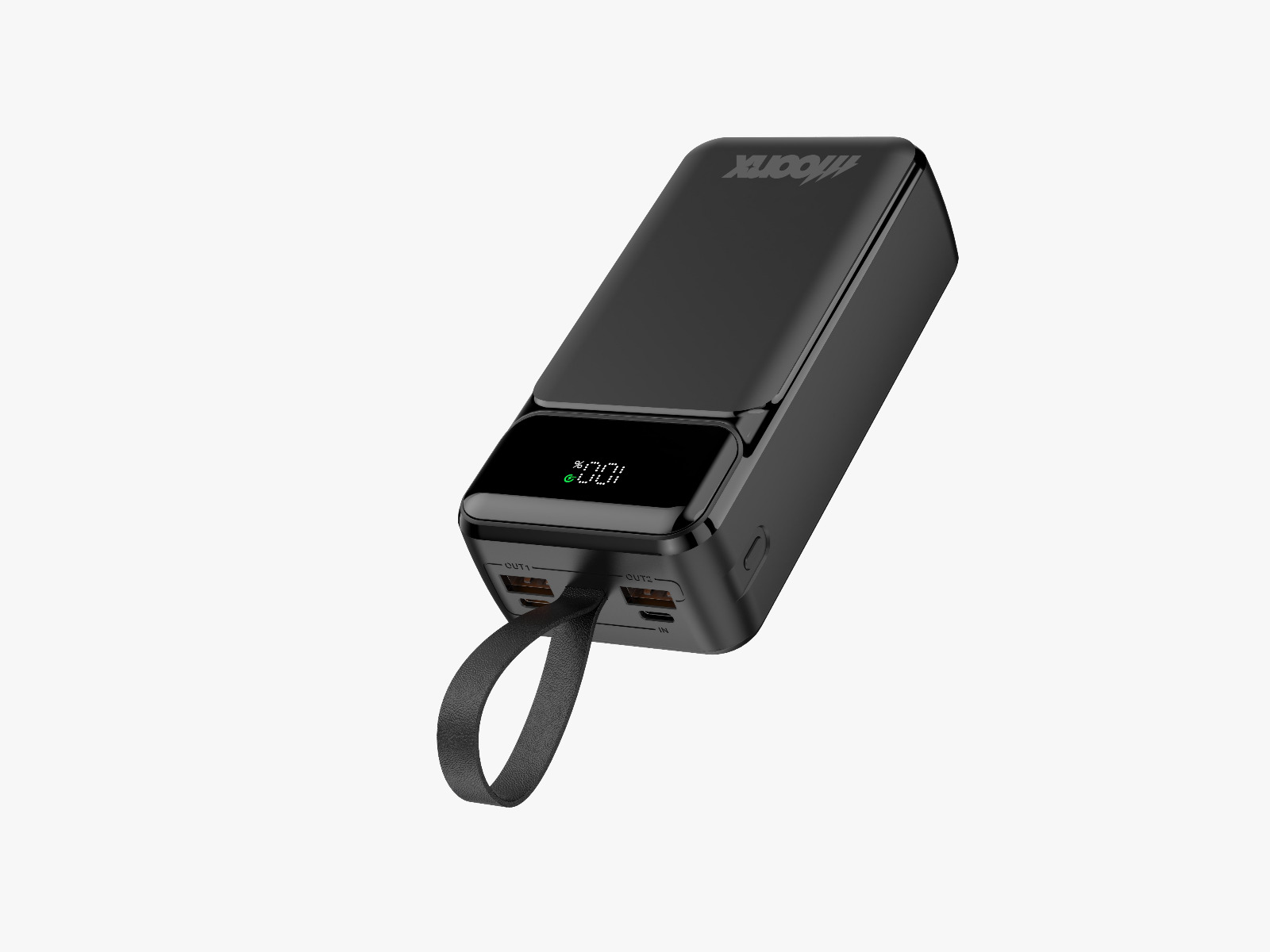 MOONX powerbanka MP06 PD 65W 2xUSB-C + 2xUSB QC3.0 22.5W 30000mAh černá