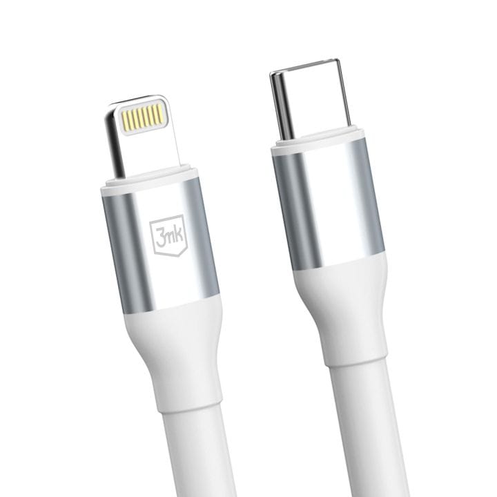 3mk Hyper Cable N-SERIES – USB-C / Lightning kabel 27 W 3 m bílý
