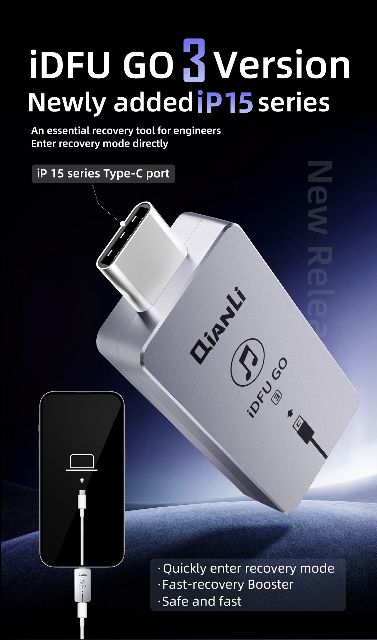 QianLi iDFU GO 3 – Adaptér pro Režim Recovery iPhone