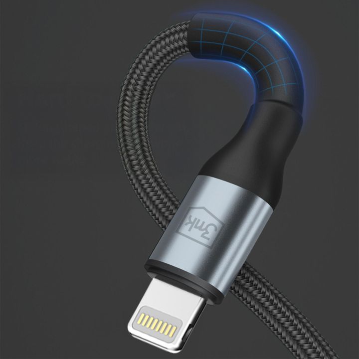 3mk Hyper Cable N-SERIES – USB-A / Lightning kabel 12 W 1 m černý