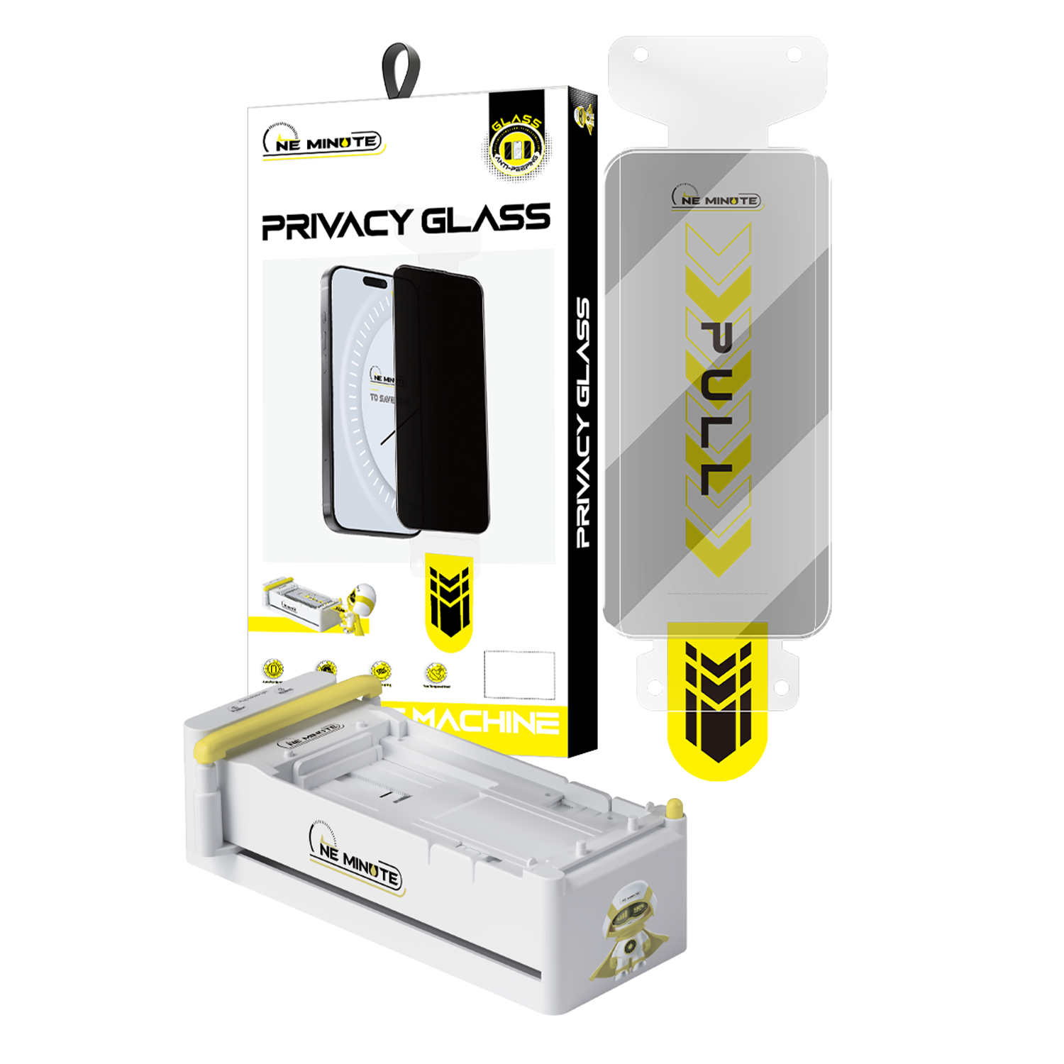 Oneminute privátní tvrzené sklo iPhone 16 Pro Max 2.5D Privacy pro AI Smart Machine 5 ks