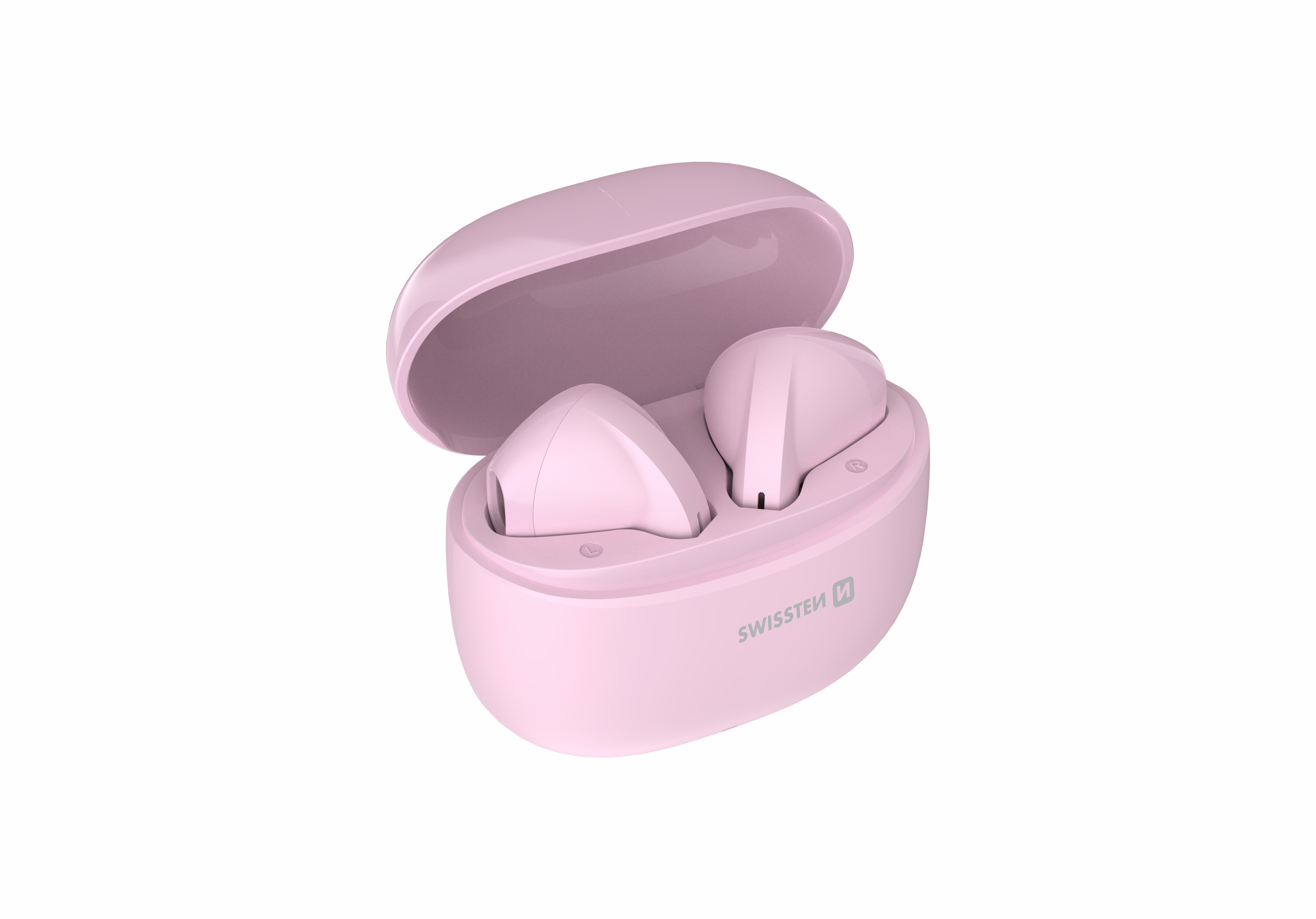 Swissten Mini Tune Bezdrátová Bluetooth 6.0 TWS sluchátka IP54 růžová