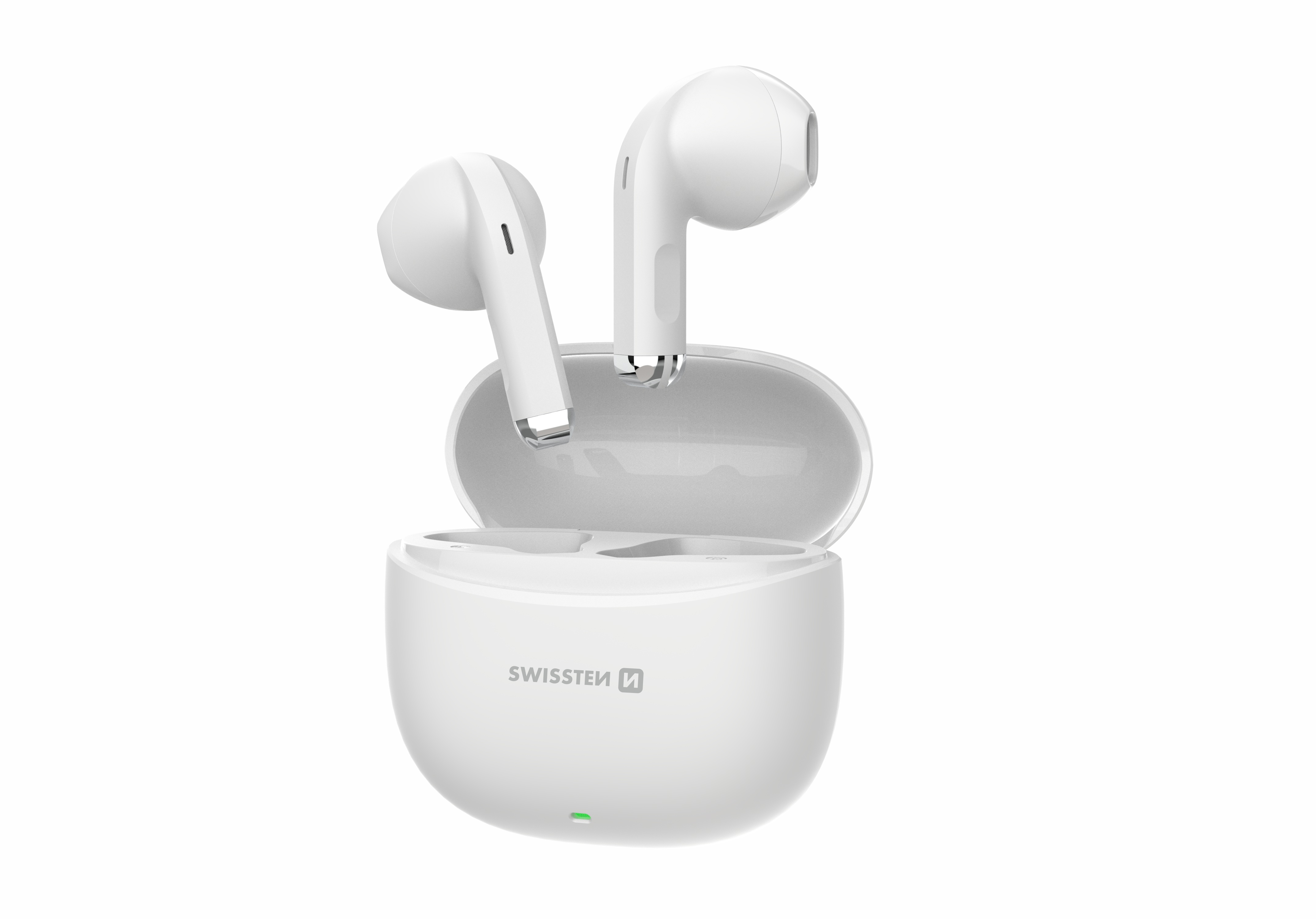 SWISSTEN Mini Tune bezdrátová sluchátka TWS Bluetooth 6.0 IP54 bílá