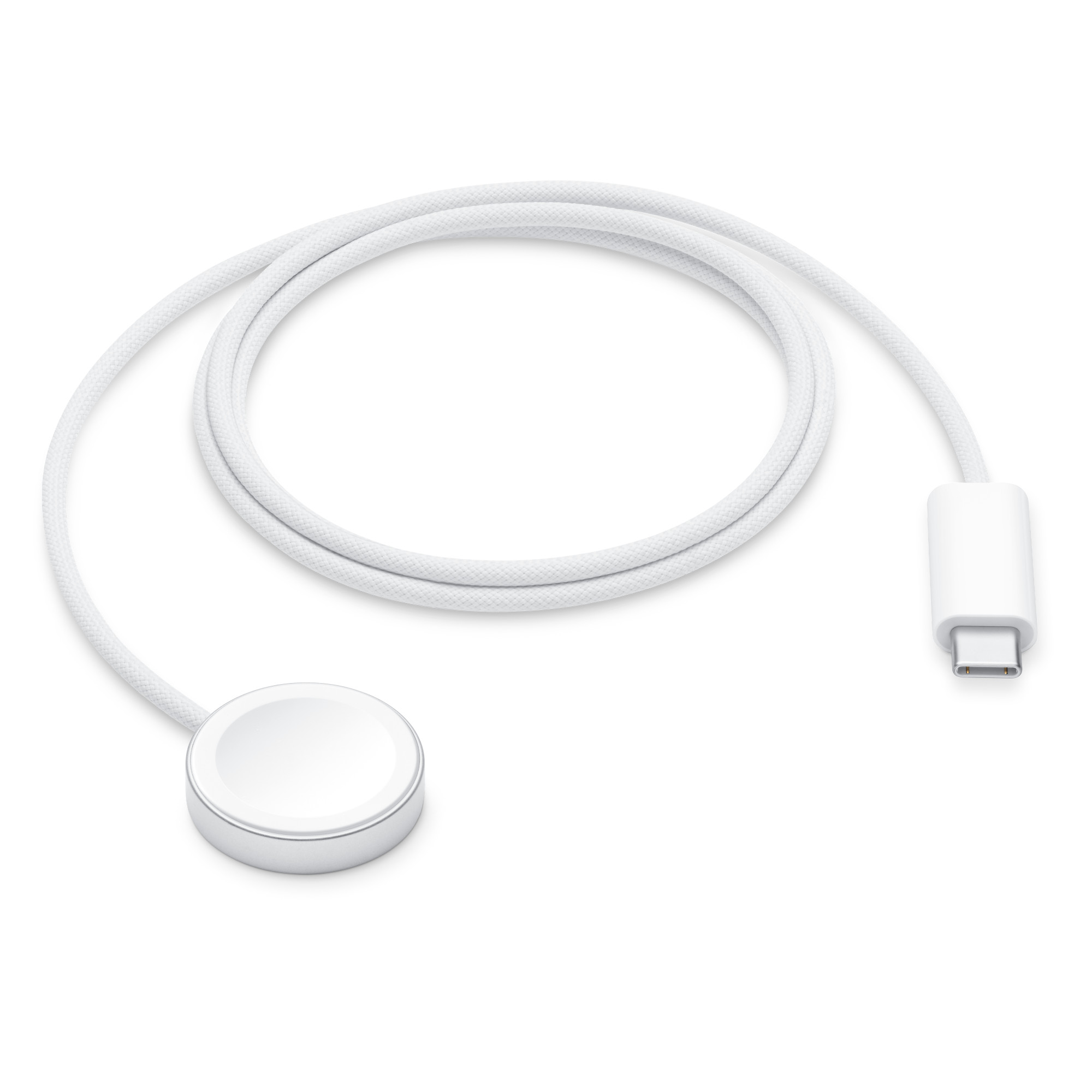 Originál nabíjecí kabel USB-C pro Apple Watch MT0H3ZM/A 1m bílý tkaný bulk
