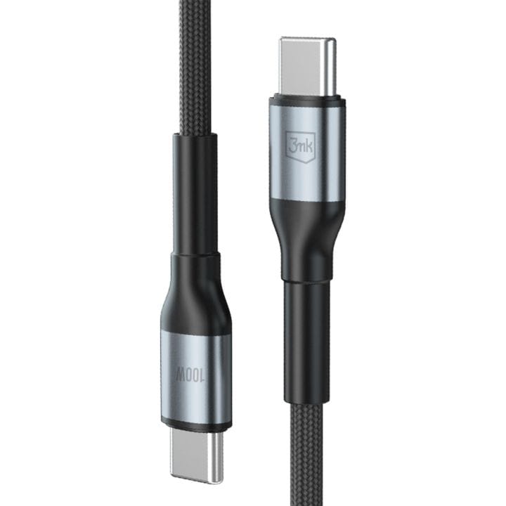 3mk Hyper Cable N-SERIES – USB-C / USB-C kabel 100 W 3 m černý