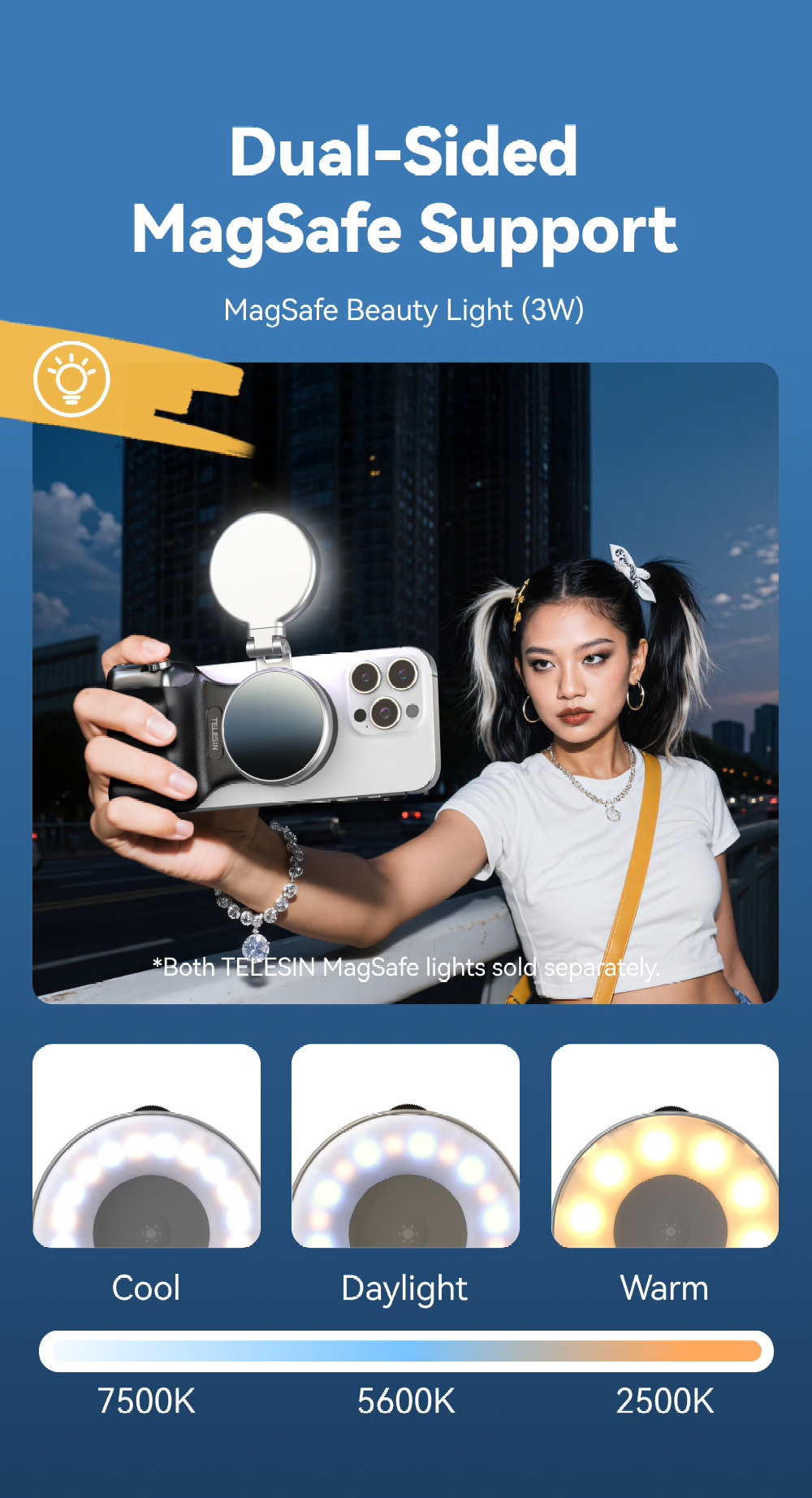 Telesin Fun Shot Grip2 P5-MP-001 - držák telefonu s MagSafe černý