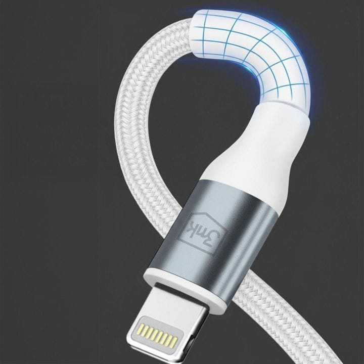 3mk Hyper Cable N-SERIES – USB-C / Lightning kabel 27 W 3 m bílý