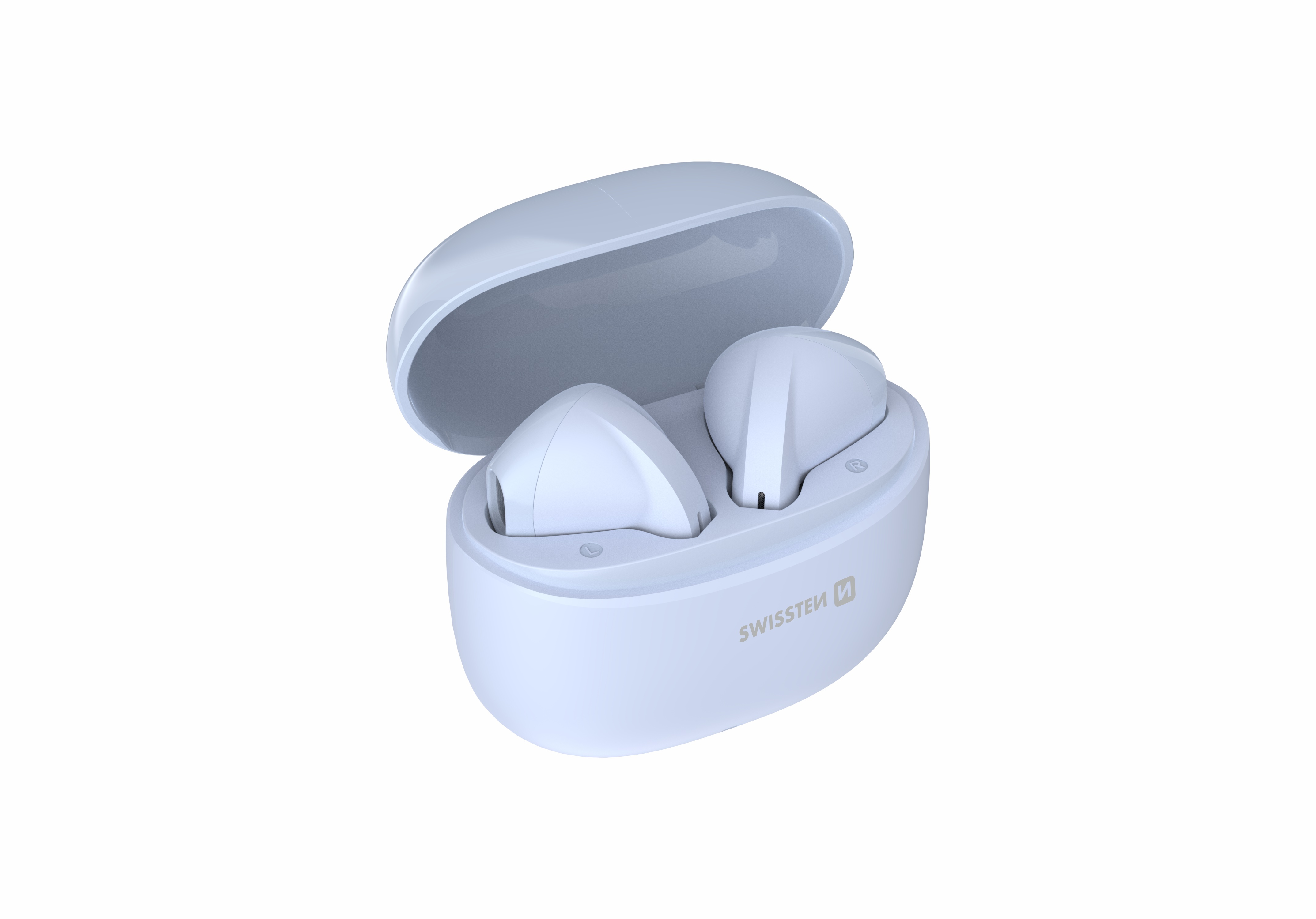SWISSTEN Mini Tune bezdrátová sluchátka TWS Bluetooth 6.0 IP54 modrá