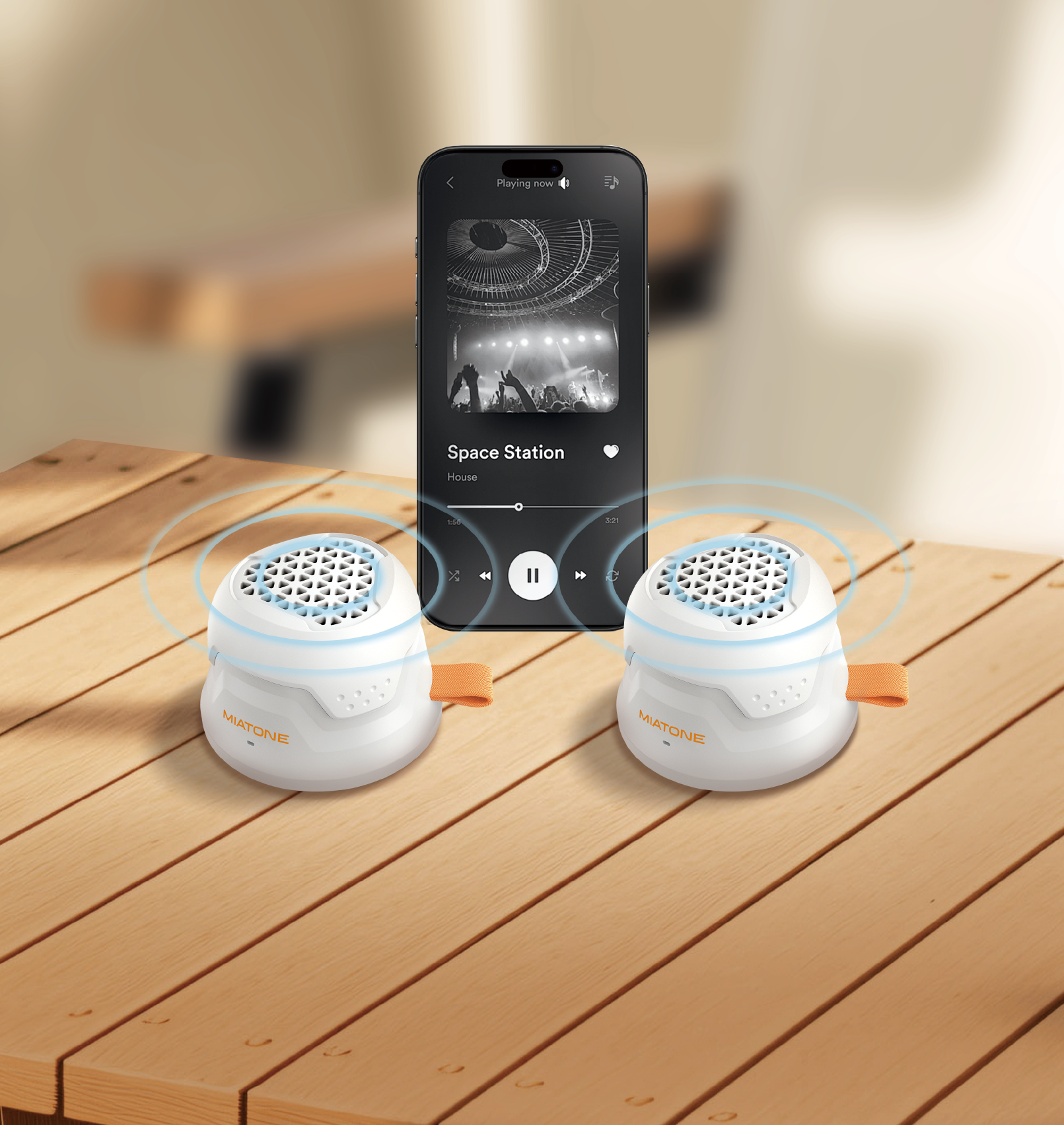 Miatone MagRover IP66 vodotěsný bluetooth magnetický reproduktor s MagSafe šedý
