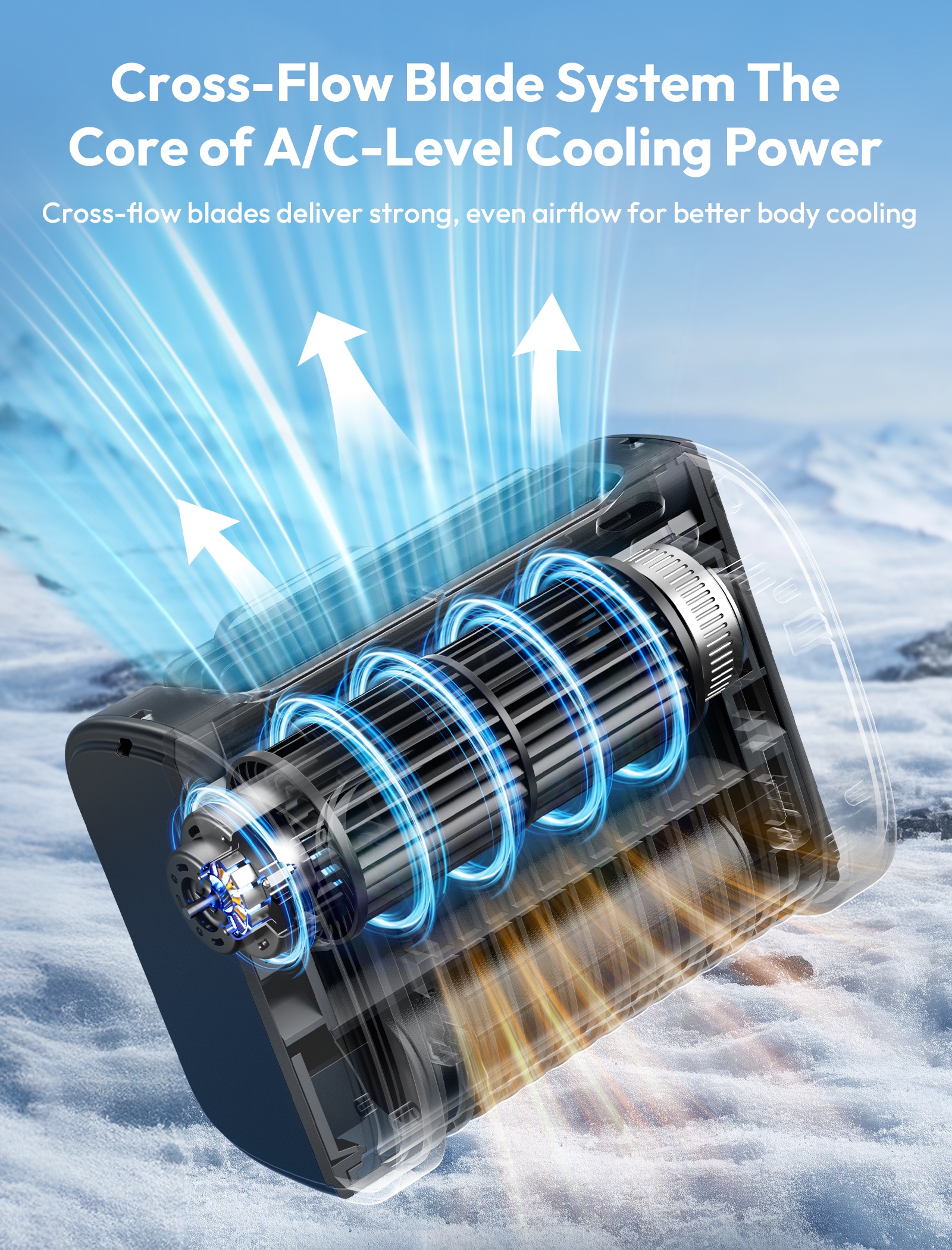 Aecooly Flow 01 UH01-A – Ventilátor na opasek 9000 mAh šedý