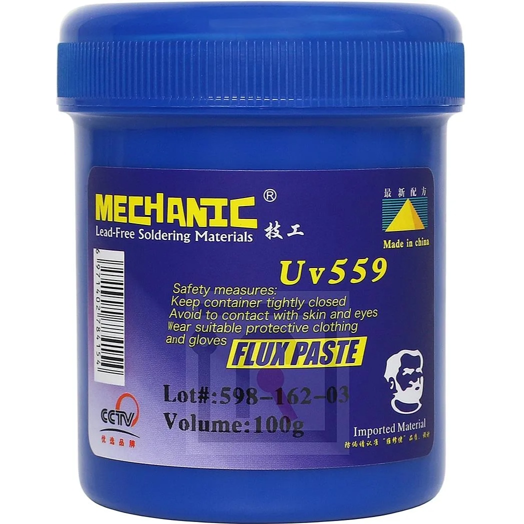 MECHANIC UV-559 – pájecí tavidlo Flux pasta 100 g pro SMD, BGA a PCB